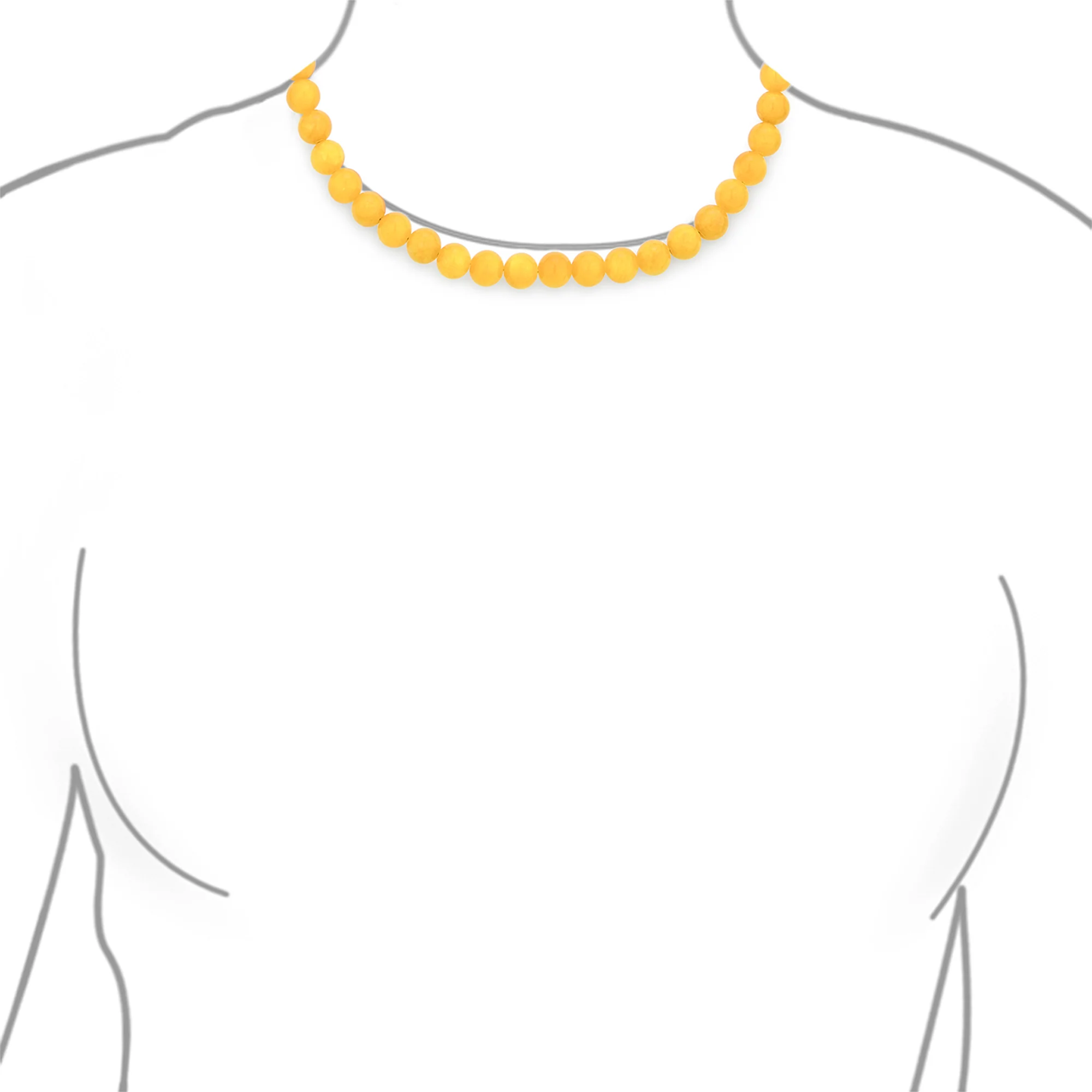Plain Smooth Western Jewelry Jade Bead Strand Necklace with Silver Toggle Clasp - Image 3