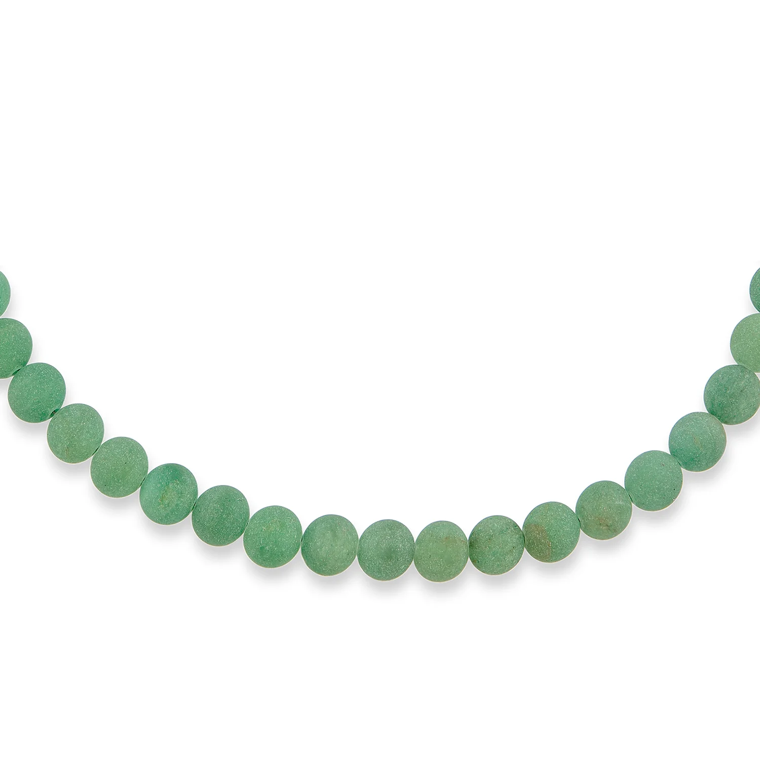 Light Green Aventurine 10MM Bead Strand Collarbone Necklace Toggle Clasp 17" - Image 2