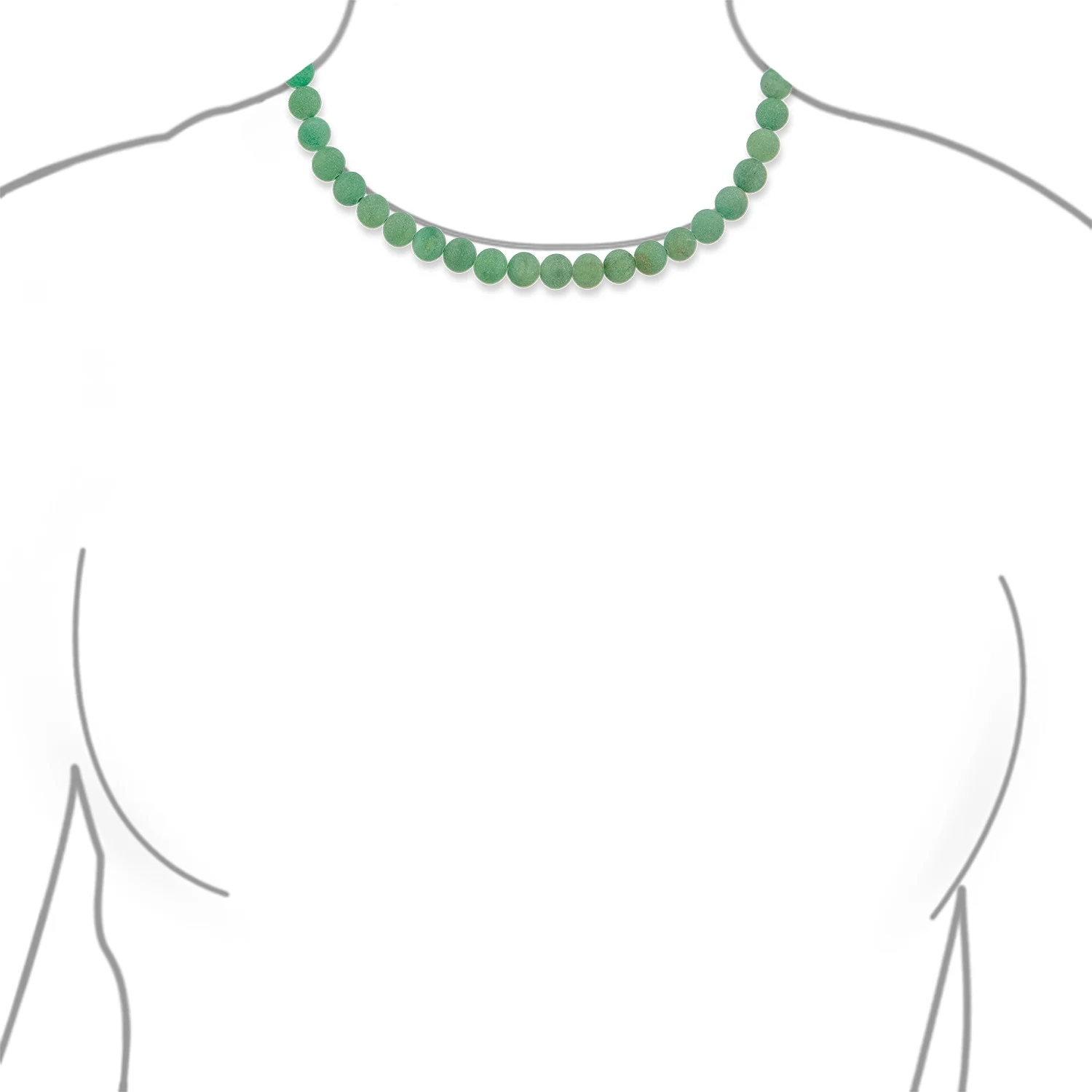 Light Green Aventurine 10MM Bead Strand Collarbone Necklace Toggle Clasp 17" - Image 3