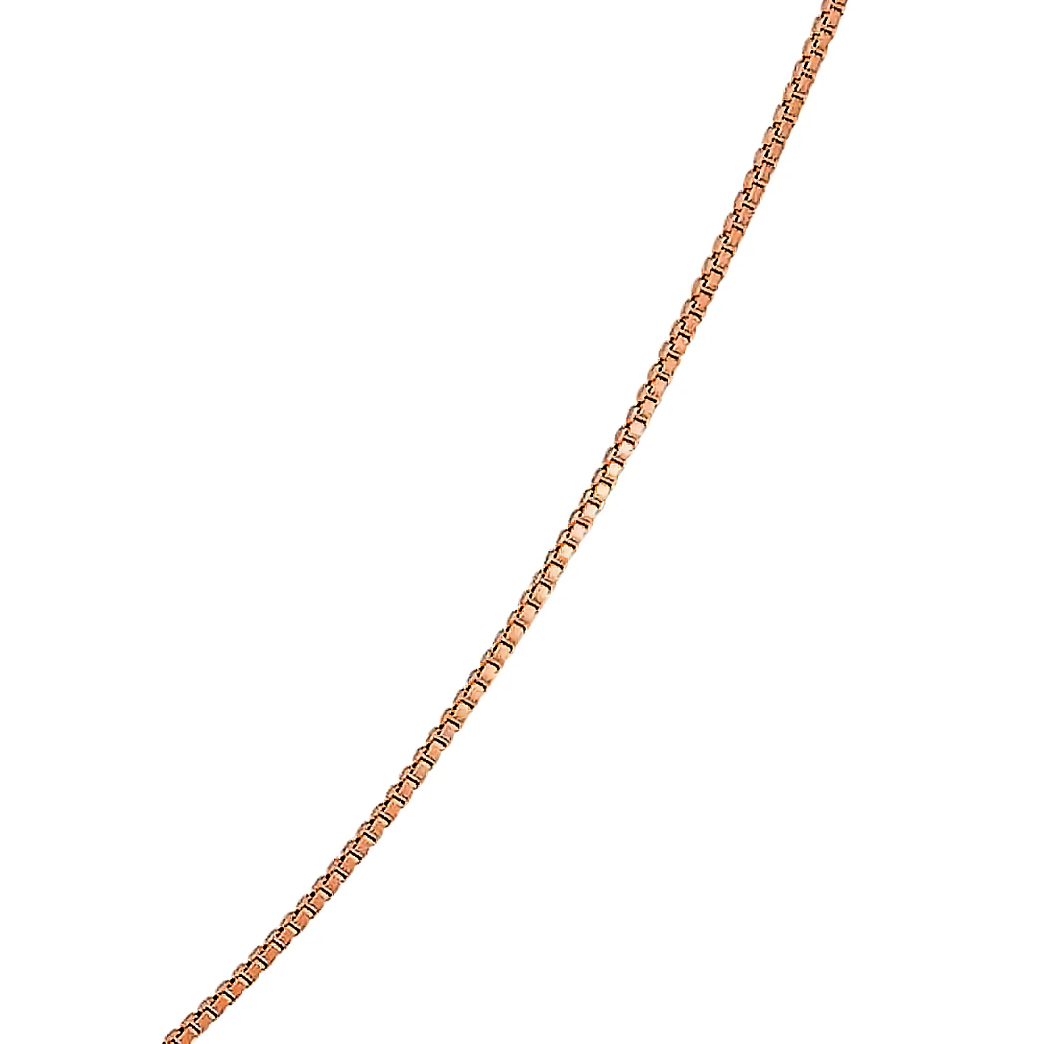 Plain Simple 0.8MM Thin Rose Gold Box Chain Necklace Sterling Silver 16-18 Inch - Image 5