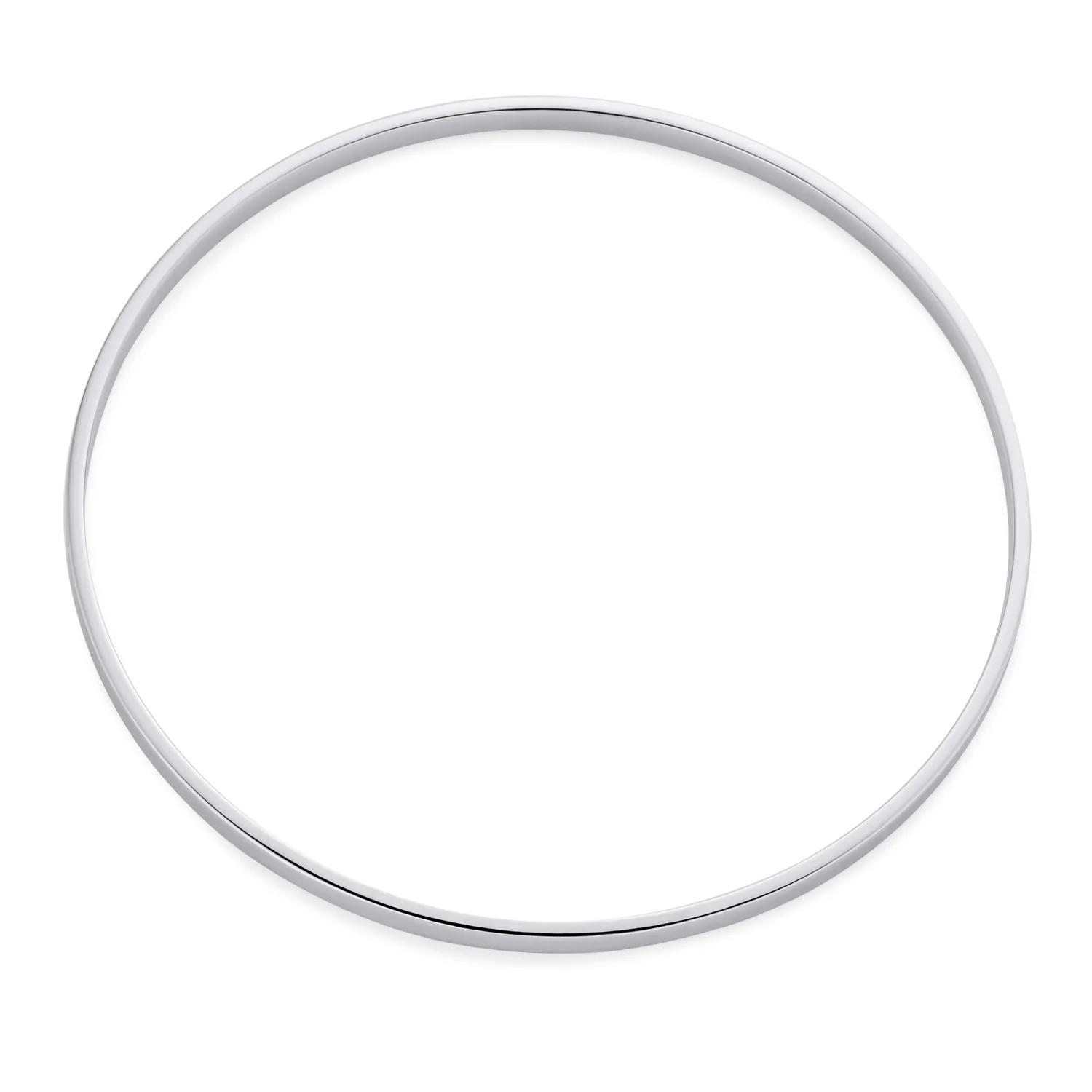 Plain Simple Bangle Bracelet Set 2-3MM Round Square Edges - Image 2