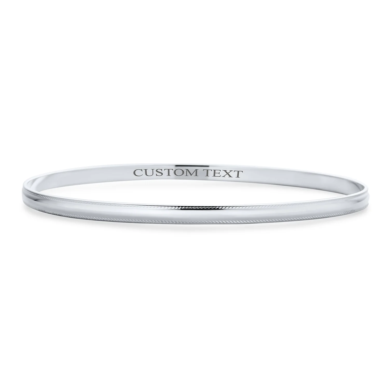 Plain Simple Bangle Bracelet Set 2-3MM Round Square Edges - Image 5