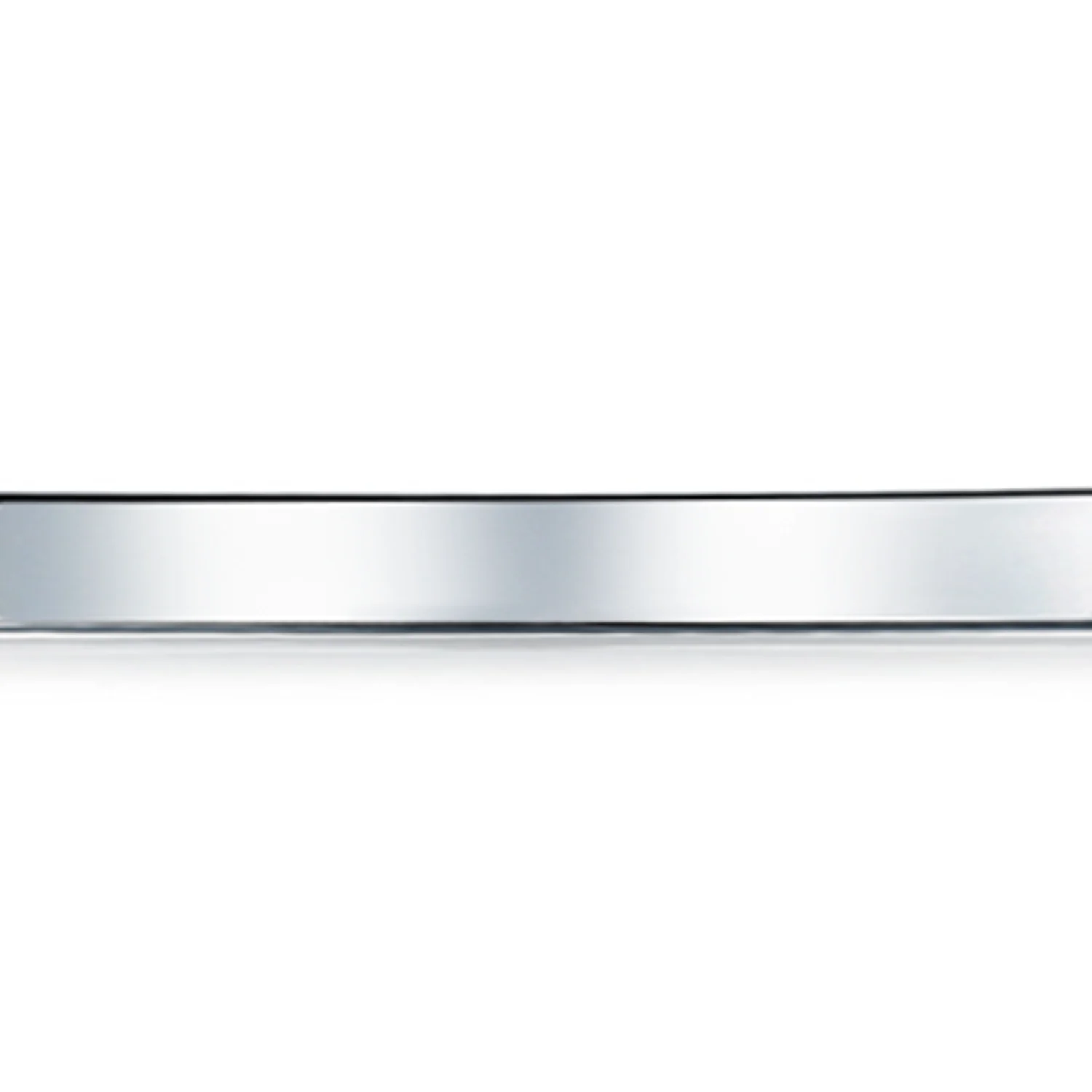 Plain Stackable Square Bangle Bracelet Polished Silver - Image 4