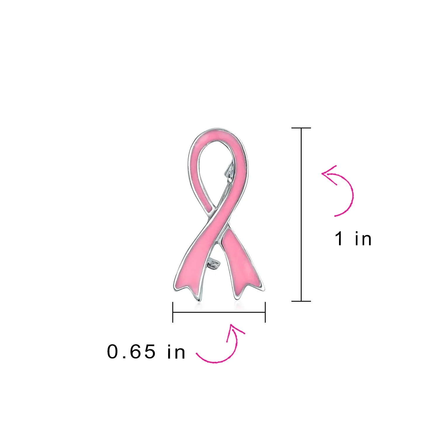 Prevention Pink Bow Ribbon Breast Cancer Survivor Brooche Pin Enamel Accessory - Image 4