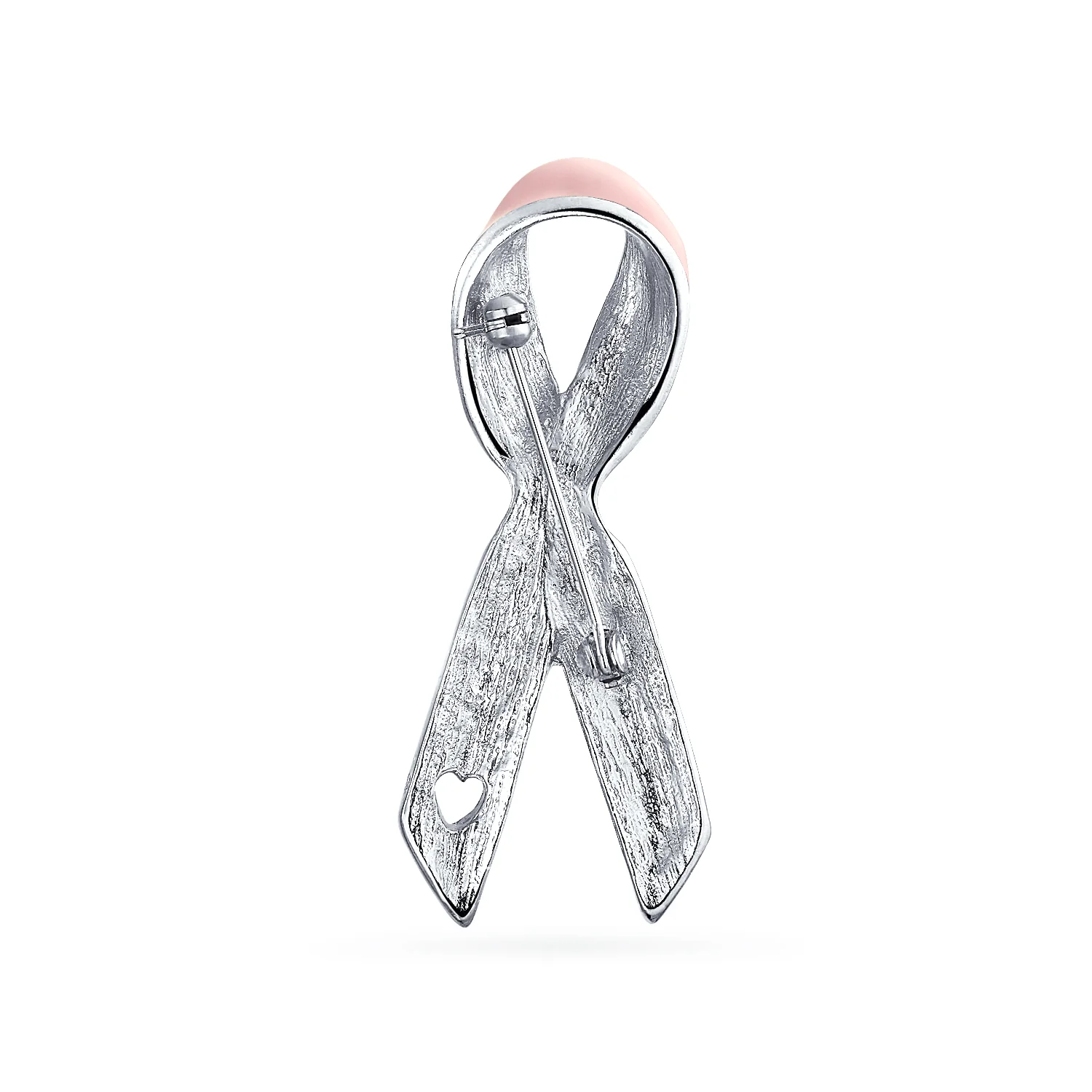 Prevention Pink Ribbon Breast Cancer Survivor Brooche Pin Gold Heart Accessory - Image 3