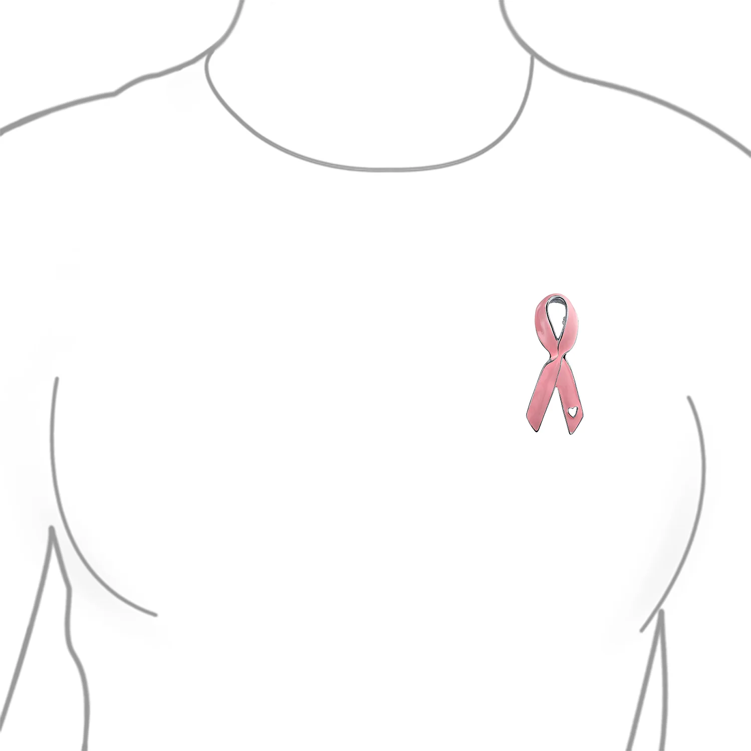 Prevention Pink Ribbon Breast Cancer Survivor Brooche Pin Gold Heart Accessory - Image 4