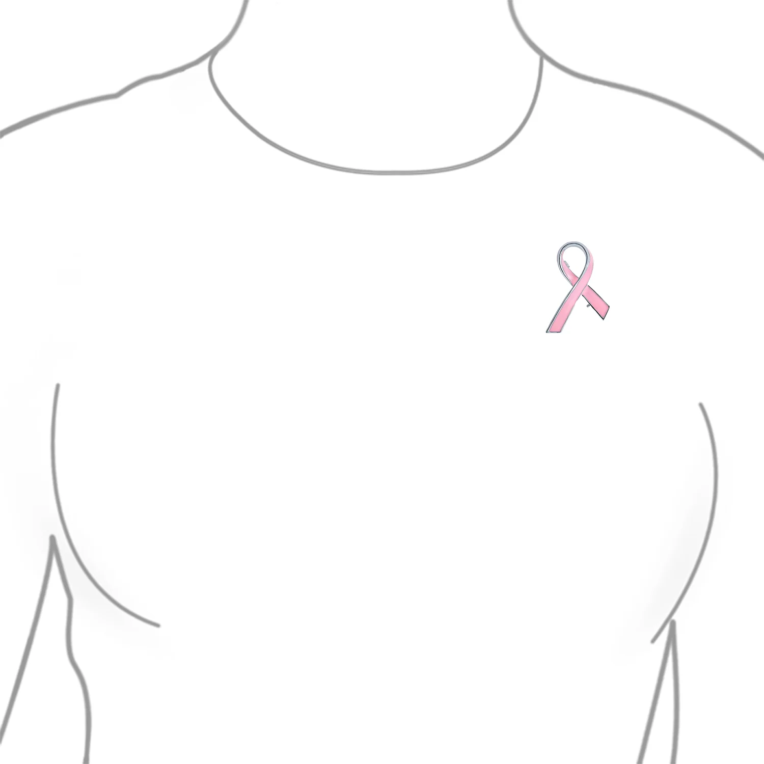 Prevention Pink Ribbon Breast Cancer Survivor Brooche Pin Enamel Gold Plated - Image 4