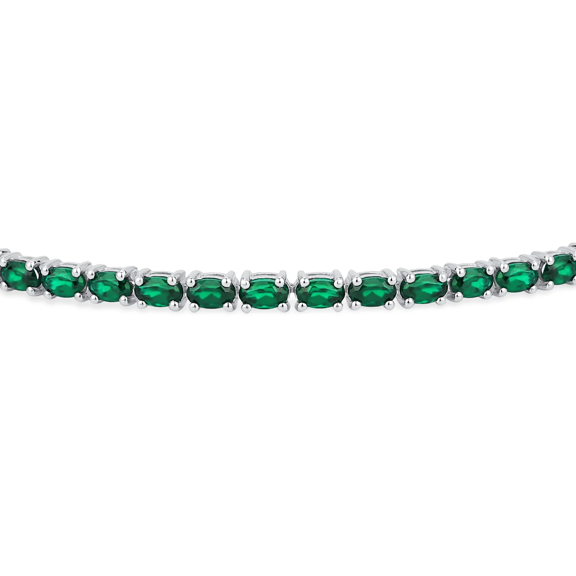 Traditional Blue Topaz Oval Stone Strand Tennis Bracelet .925 Sterling Silver-7.5 Inch - Image 7