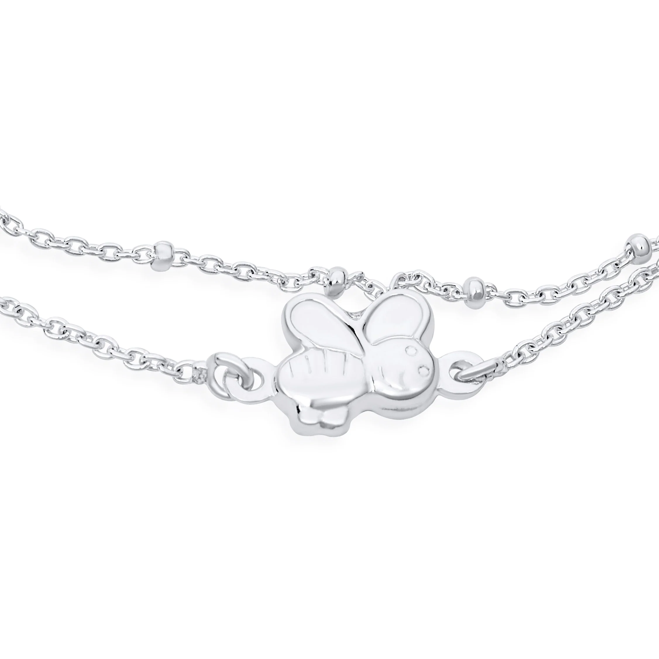 Queen Bumble Bee Charm Anklet Ankle Bracelet Sterling Silver 9-10 Inch - Image 3