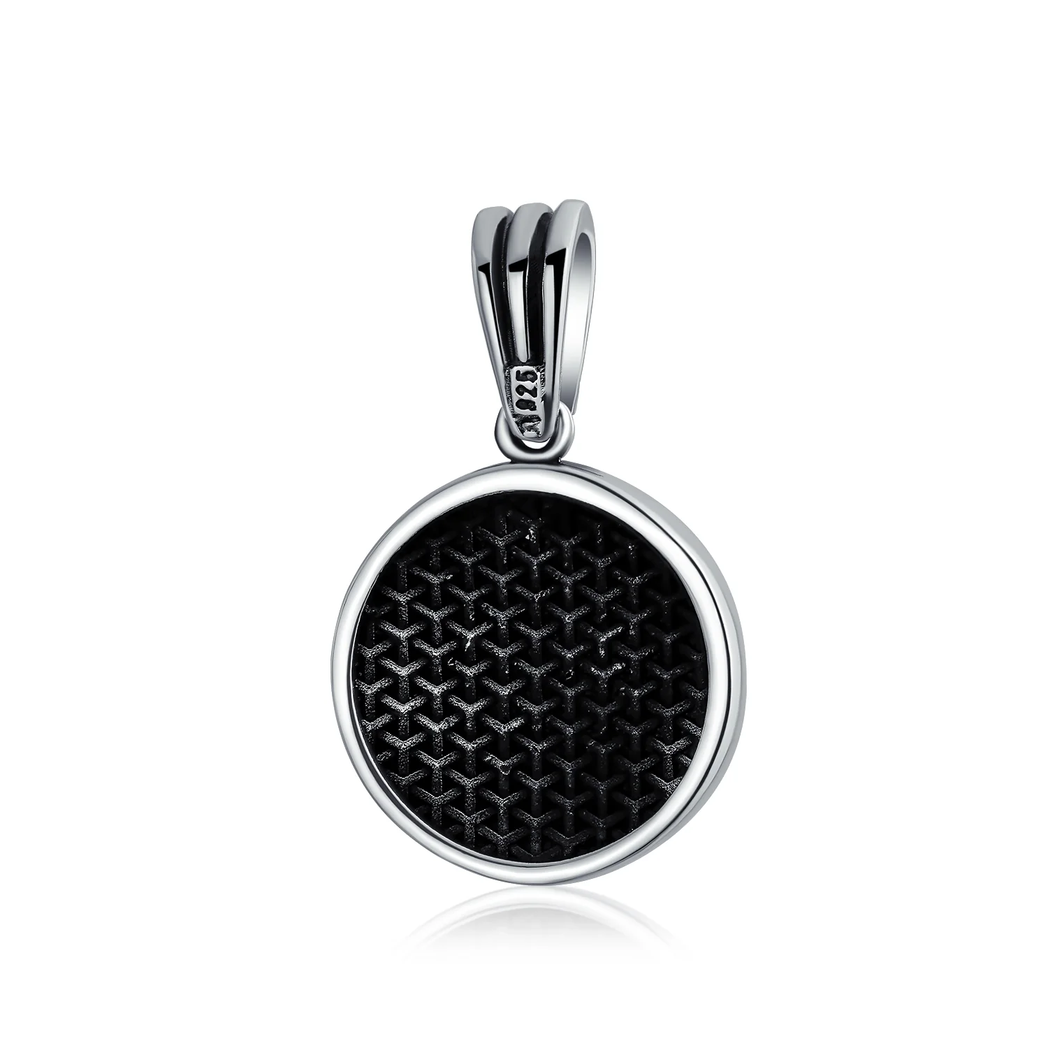 Unisex Retro Hemp Cannabis Leaf Pendant Necklace in Oxidized Sterling Silver - Image 2