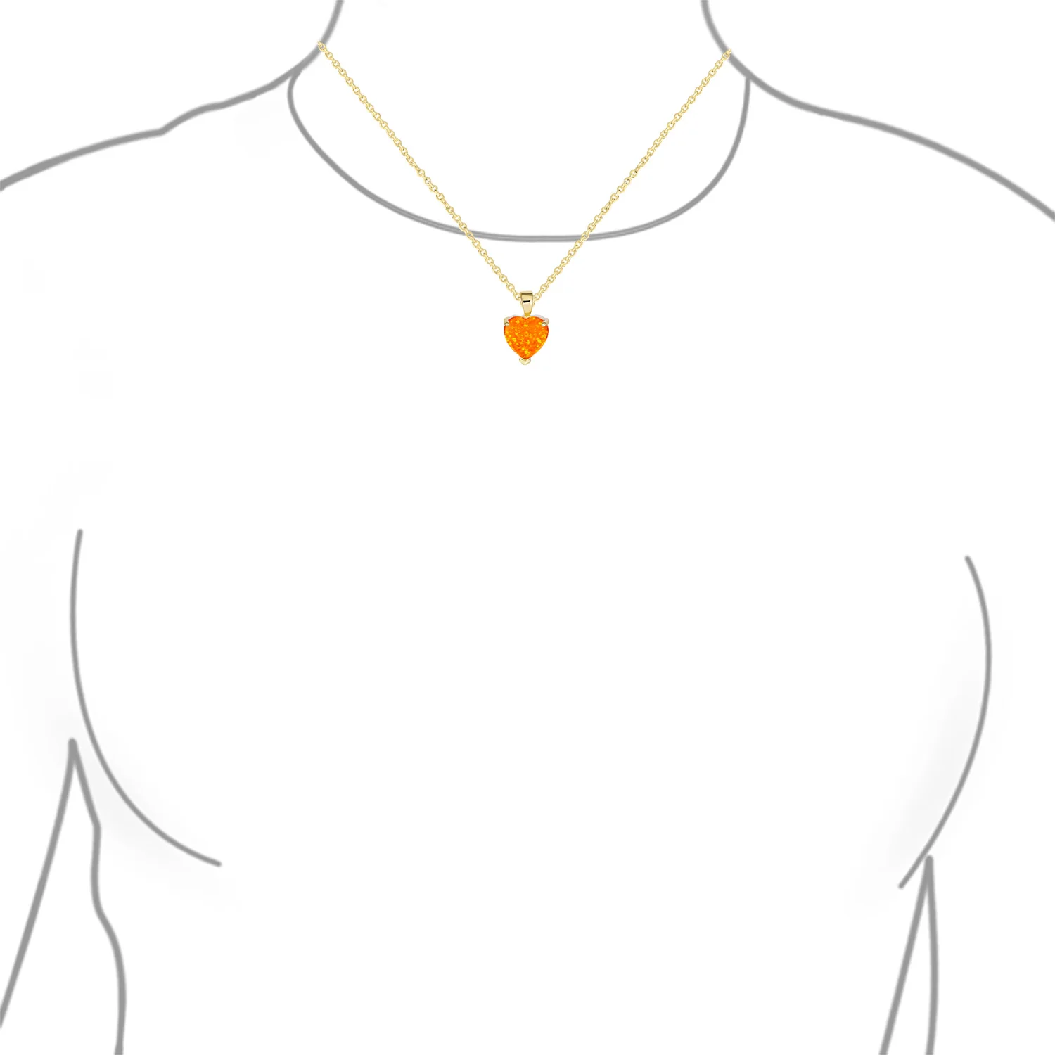 Romantic Necklace Created White Opal Heart Pendant Necklace Rose Gold Plated .925 Sterling Silver - Image 13