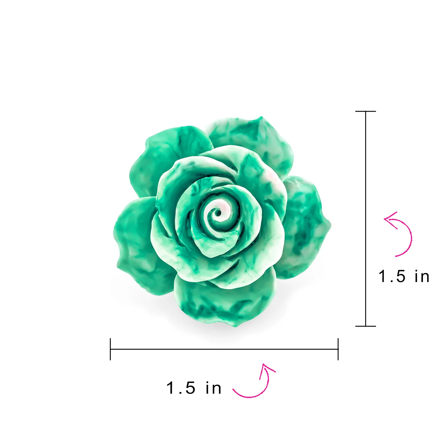 Romantic Floral Blooming 3D Carved Rose Brooche Pin in Pink Blue Black White Red - Image 15