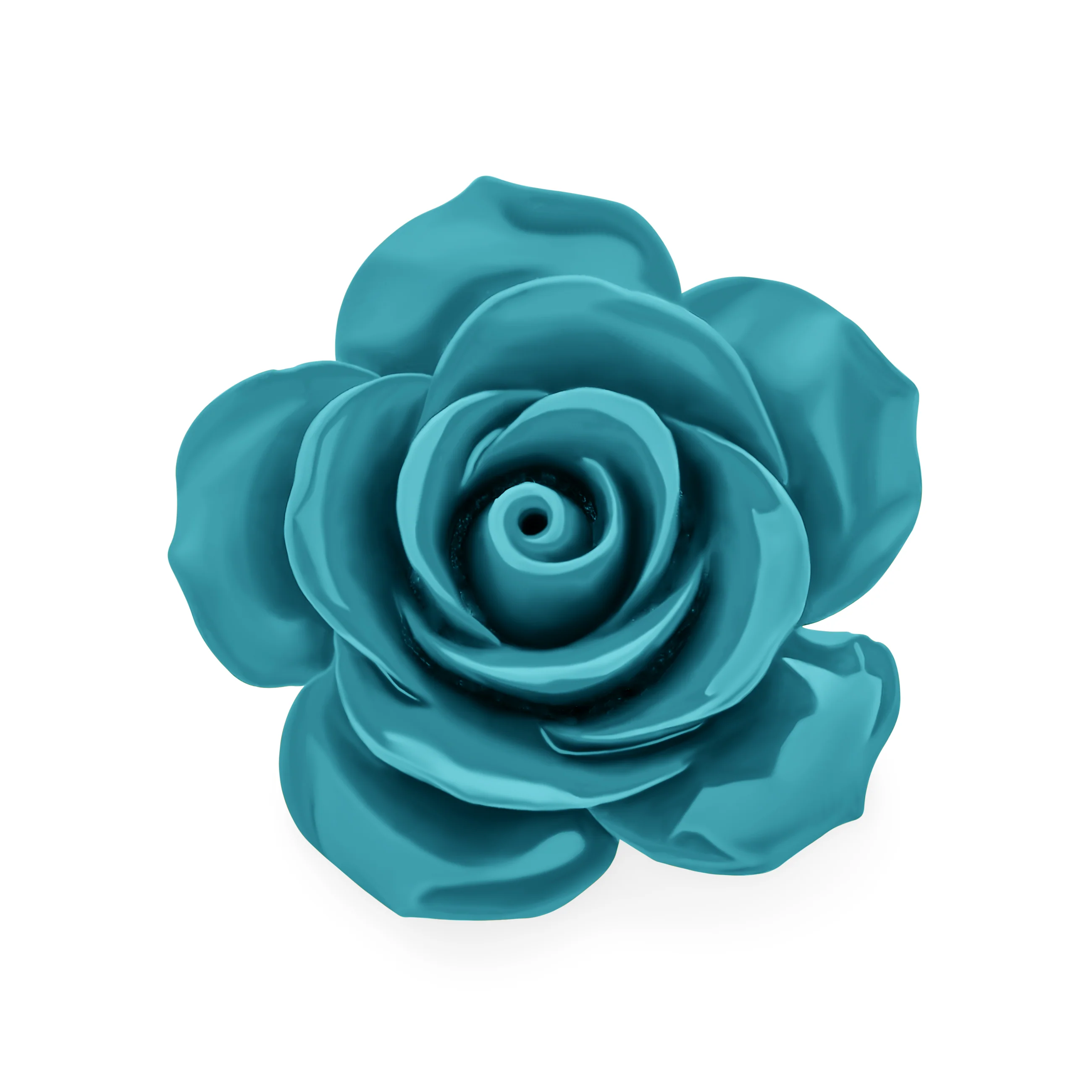 Romantic Floral Blooming 3D Carved Rose Brooche Pin in Pink Blue Black White Red - Image 4