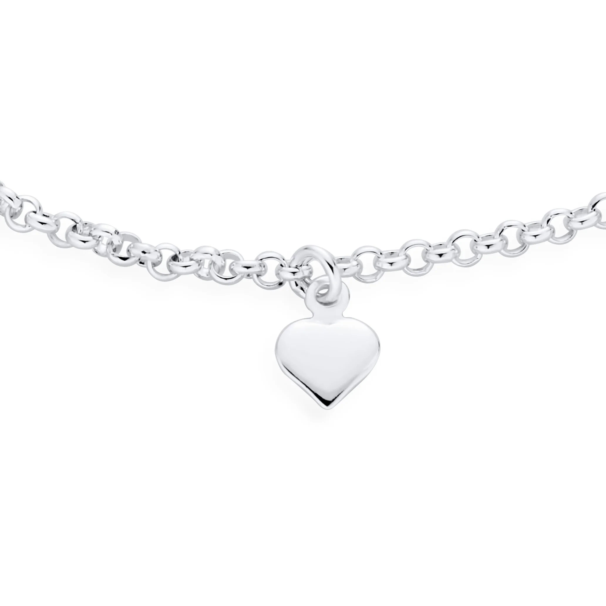 Love 7 Hearts Charms Anklet Ankle Bracelet Sterling Silver - Image 2