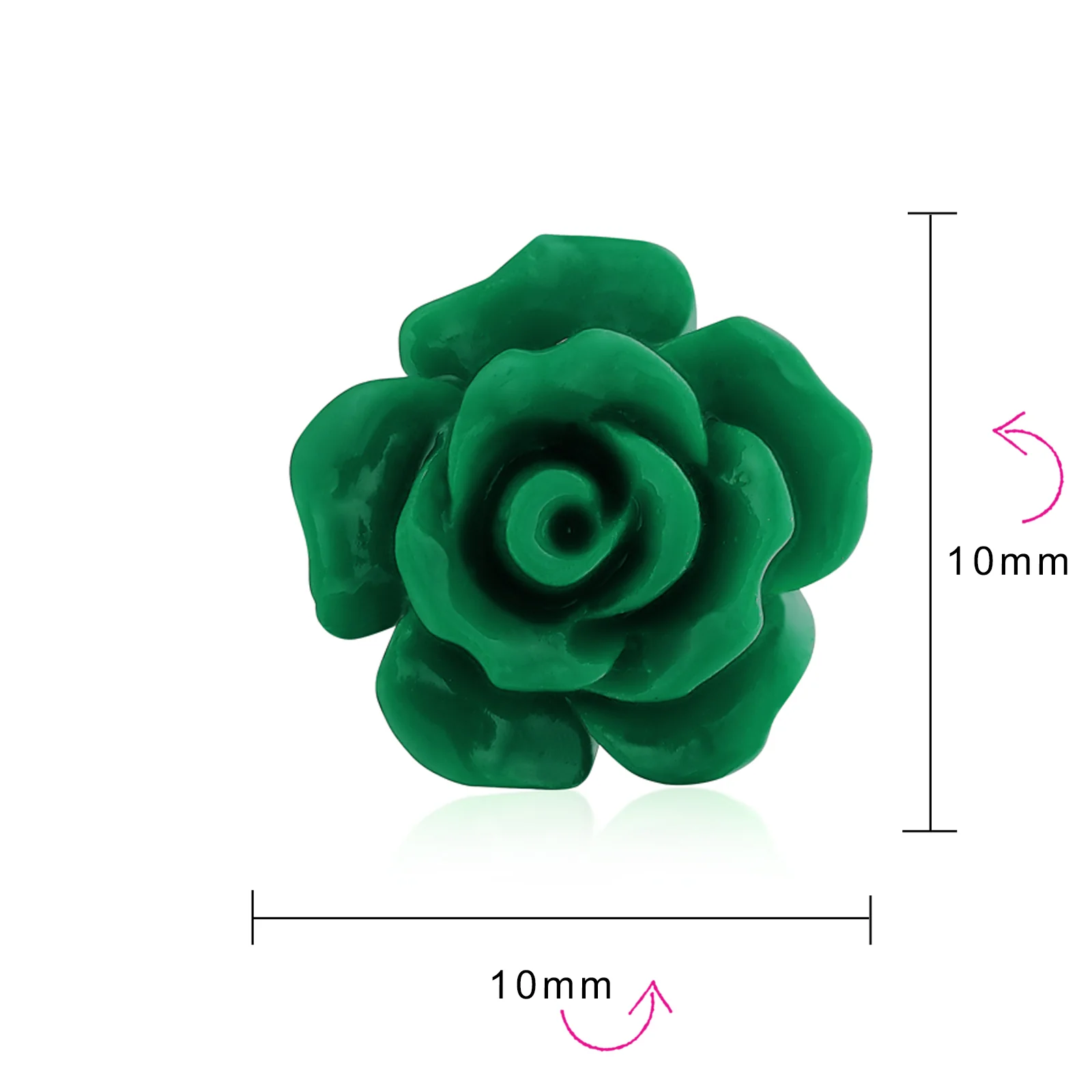 Romantic 3D Carved Flower Pink Peach Rose Stud Earrings Lightweight 10MM - Image 49