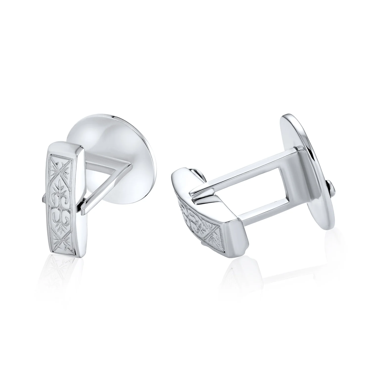 Freemasons Compass Masonic Cufflinks Blue Enamel .925 Sterling Silver - Image 3