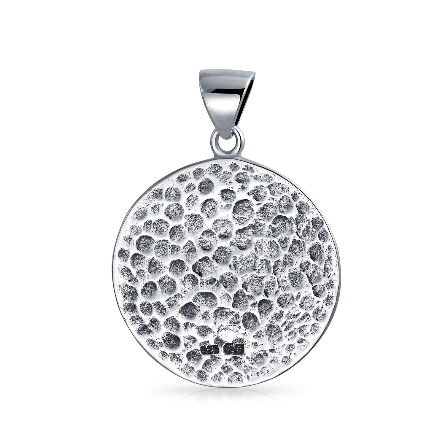 Coin Medallion Pirates Skull Pendant Necklace Oxidized .925 Sterling Silver - Image 2
