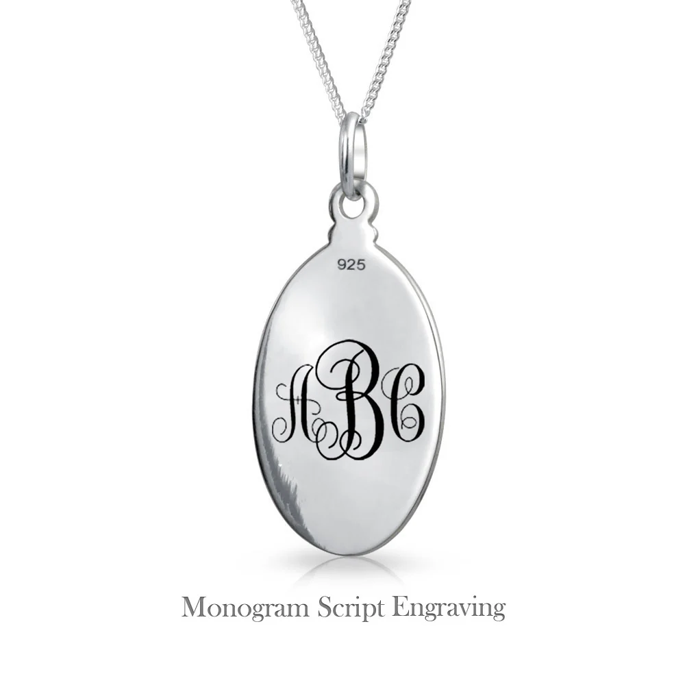 Religious Patron of Safe Travel Saint Christopher Oval Medal Pendant Necklace Silver - Image 3