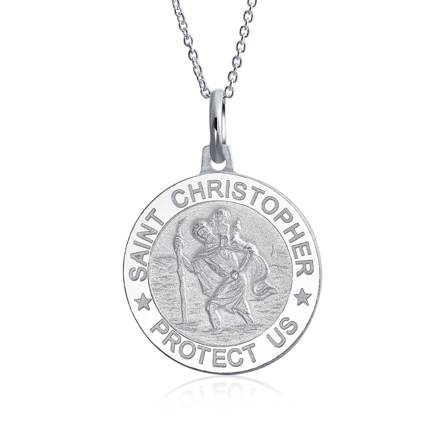 Patron of Safe Travel St. Christopher Medal Pendant Necklace