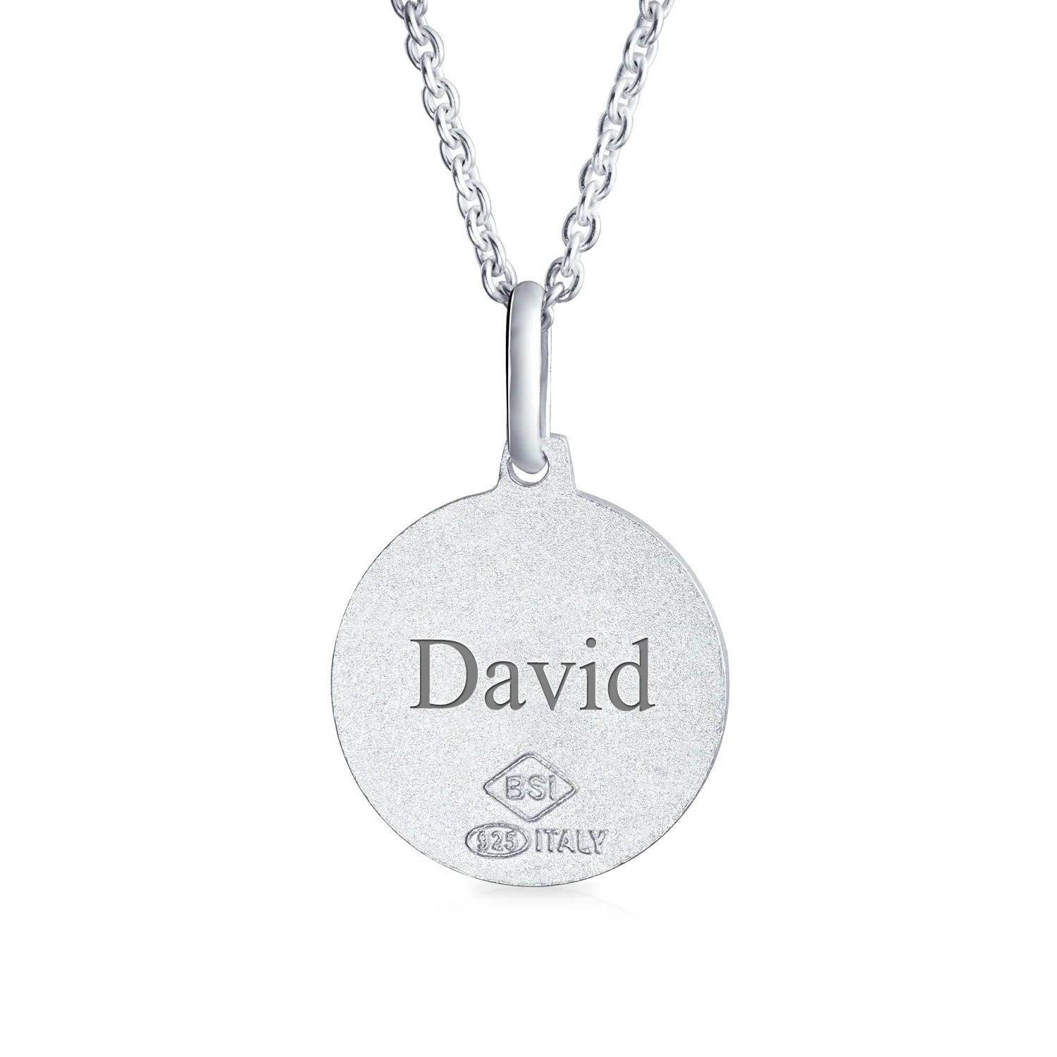 Saint Michael Military Police Security Medal Sterling Silver Pendant Necklace - Image 3