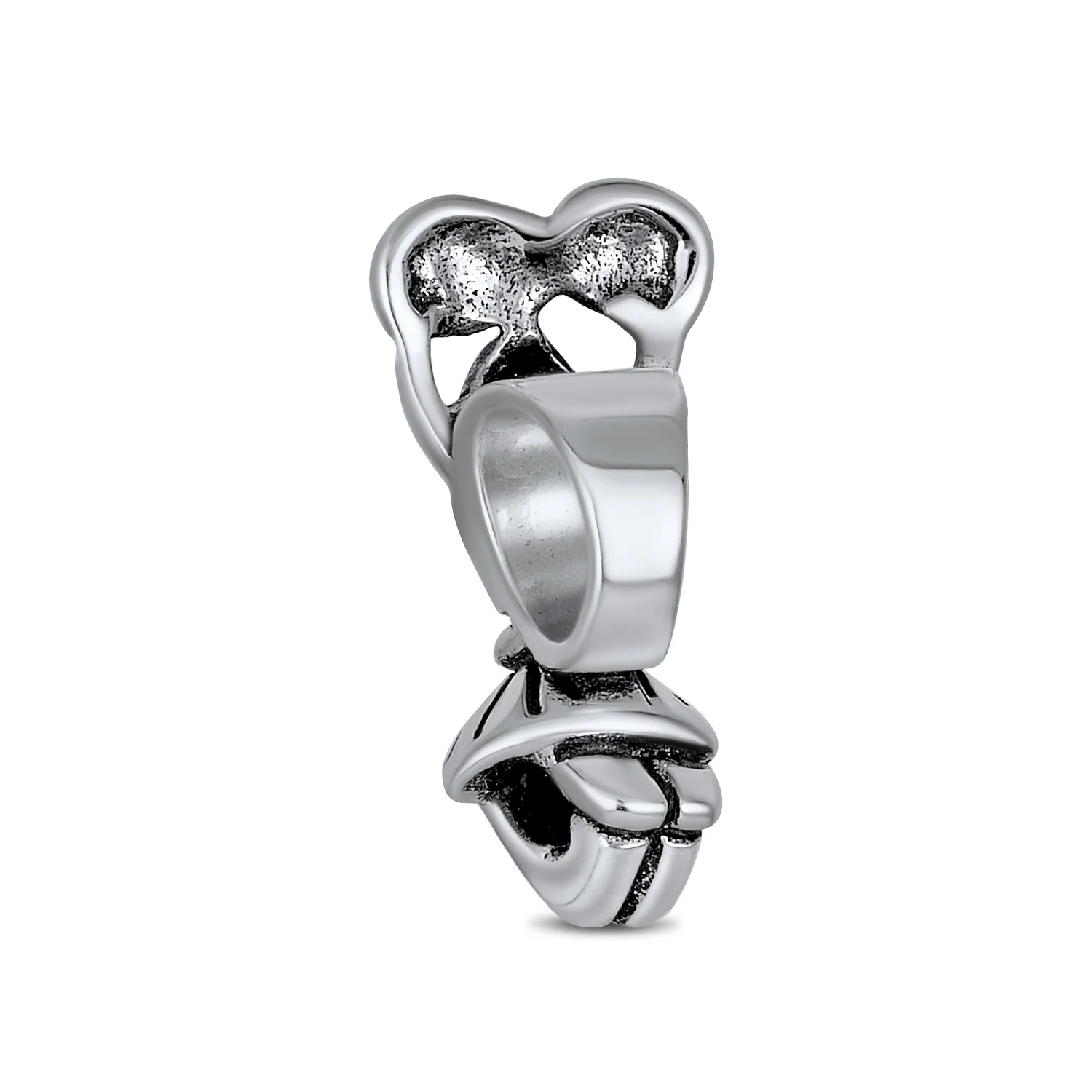 School Spirit Cheerleader Charm Bead Sterling Silver for European Bracelet - Image 2