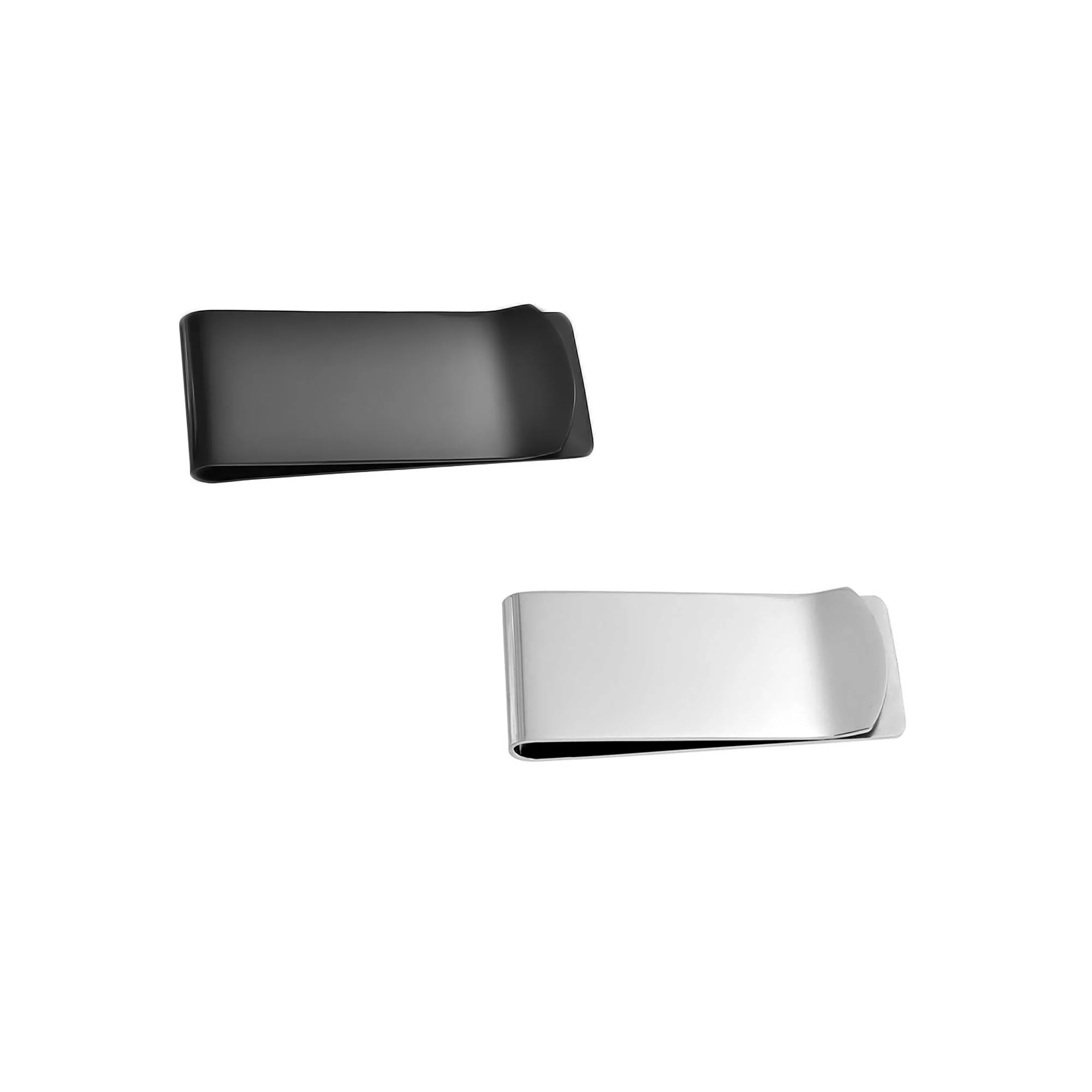 Set of 2 Large Wide Strong Money Clip Card Holder Gold Silver Stainless Steel - Image 2