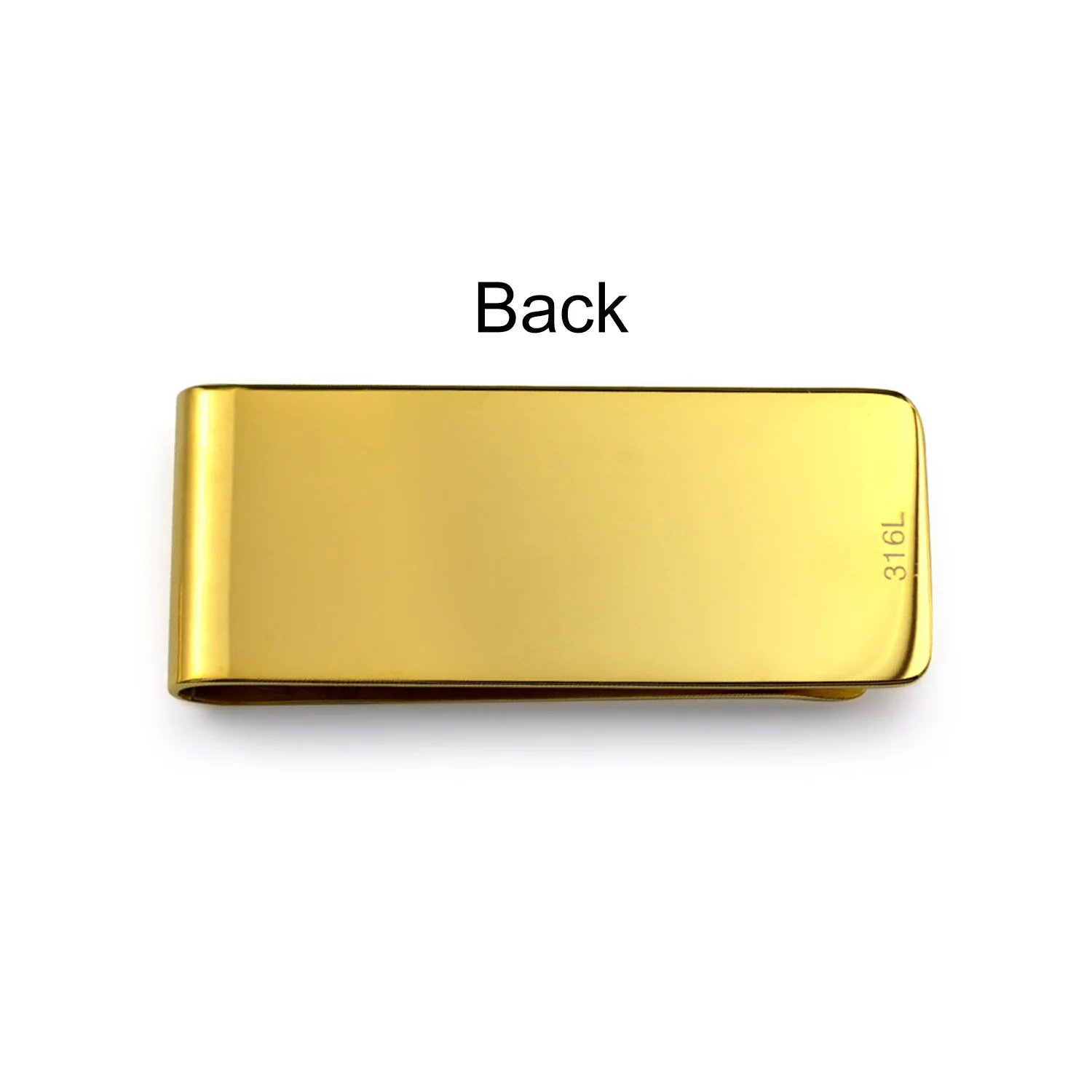 Set of 2 Large Wide Strong Money Clip Card Holder Gold Silver Stainless Steel - Image 3