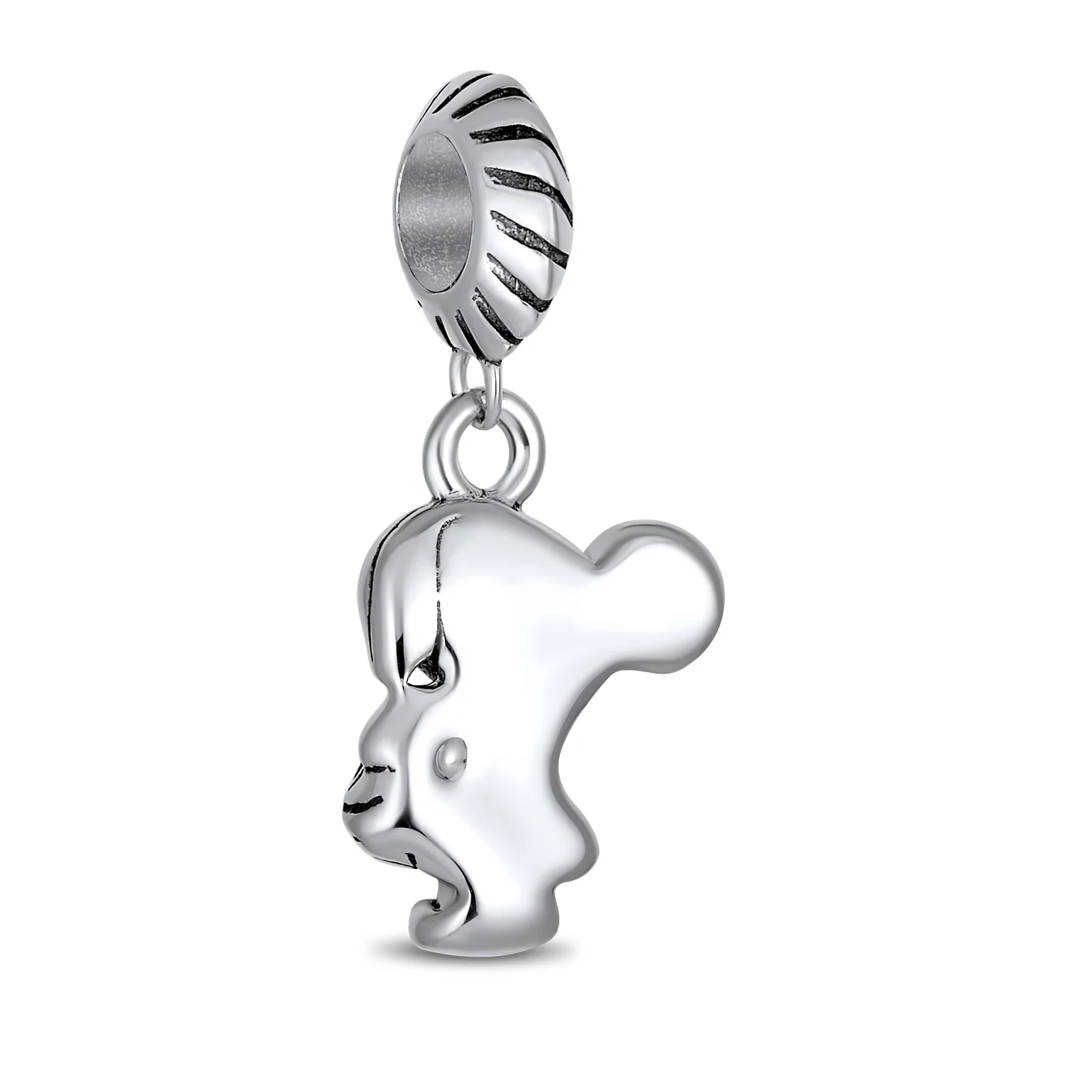 Set of 2 Cheerleader & Soccer Player Dangle Charm Bead Sterling Silver - Image 4