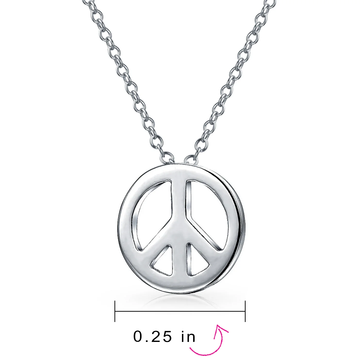 Set of 2 Minimalist World Peace Sign Pendant Necklace Gold Plated Silver - Image 4
