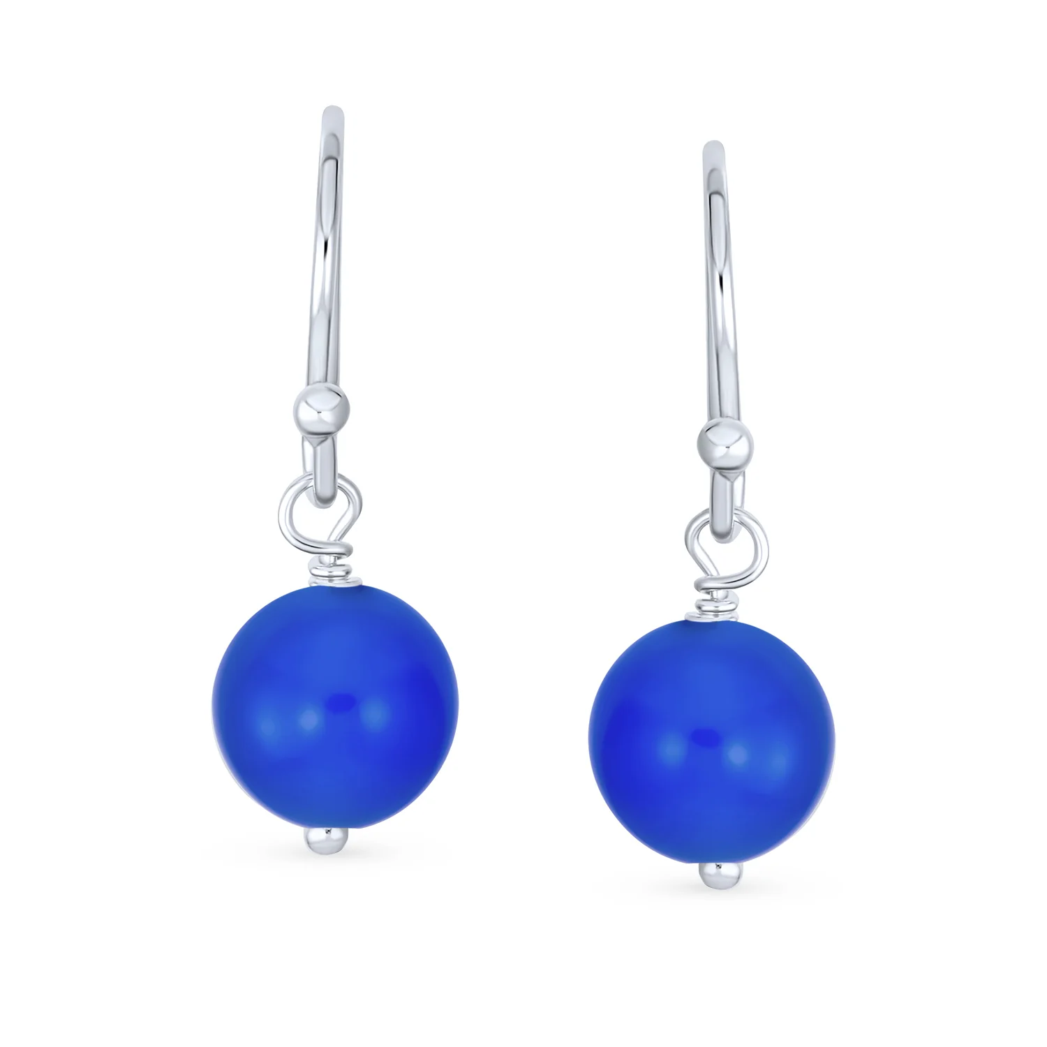 Set of 2 Natural Stone Bead Drop Earrings in Sterling Silver - Image 11