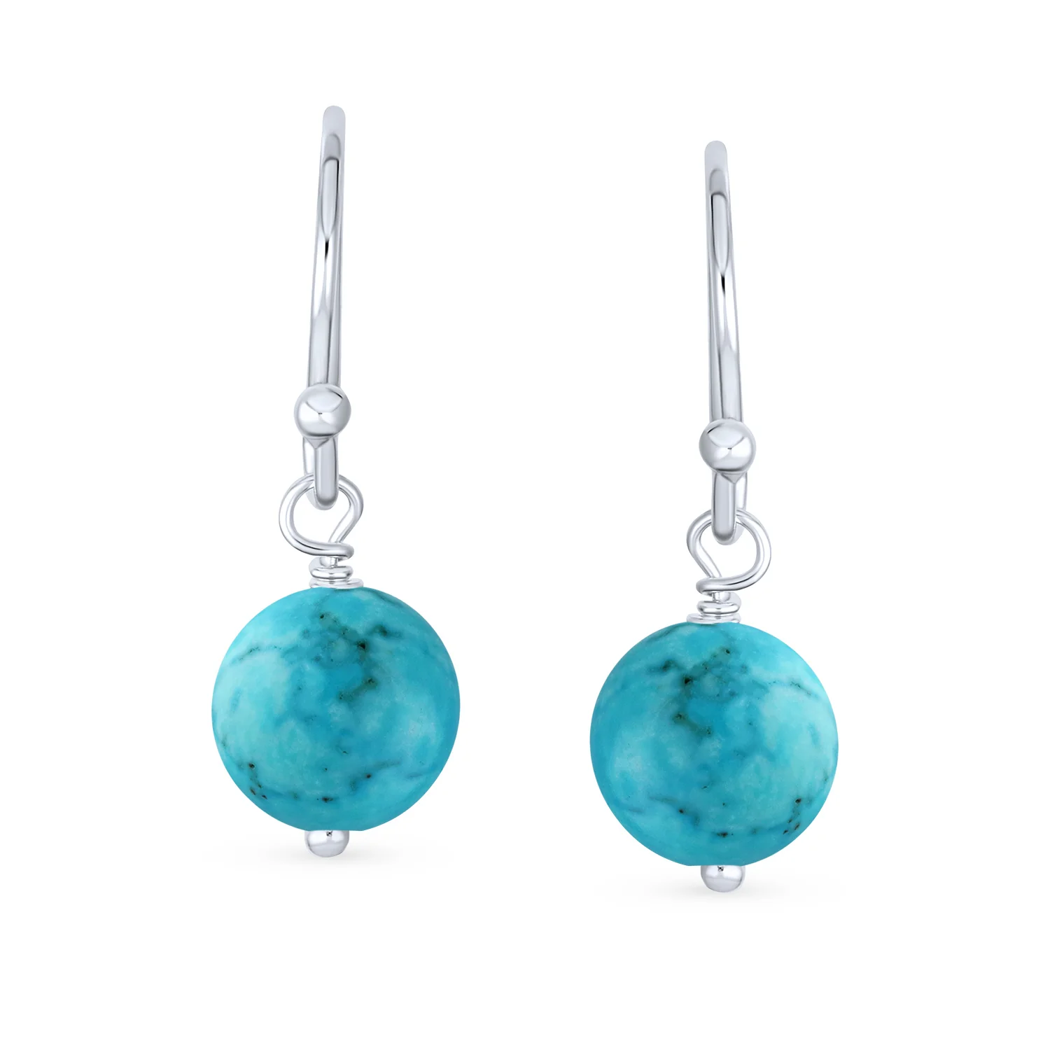 Set of 2 Natural Stone Bead Drop Earrings in Sterling Silver - Image 15