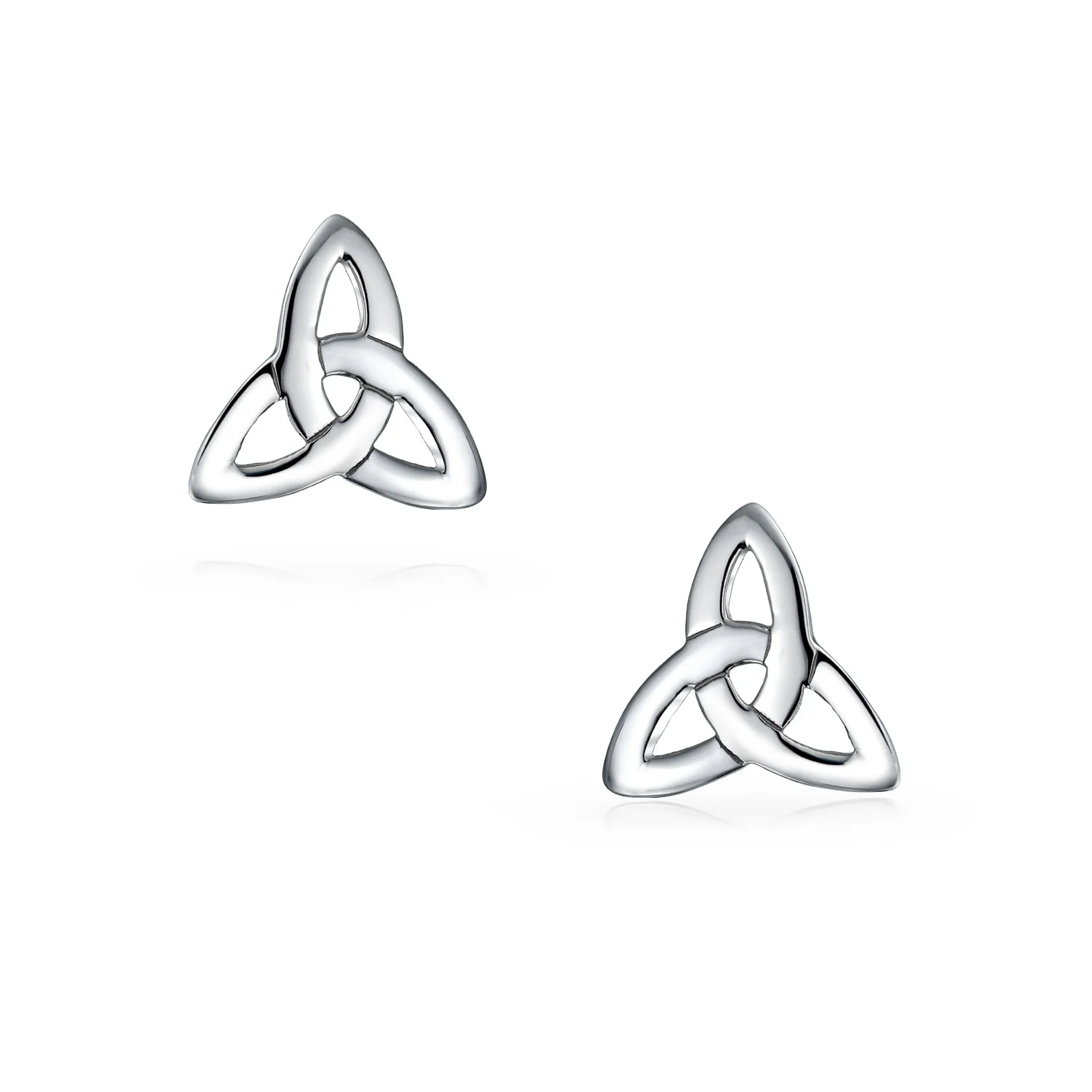 Set of 2 Small Celtic Irish Lover Infinity Knot Stud Earrings Oxidized Silver - Image 2