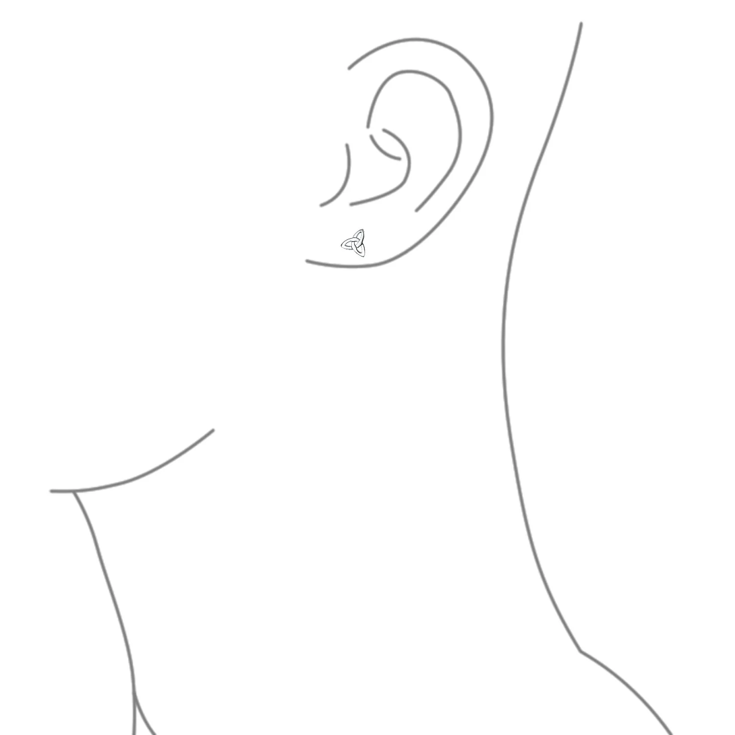 Set of 2 Small Celtic Irish Lover Infinity Knot Stud Earrings Oxidized Silver - Image 3