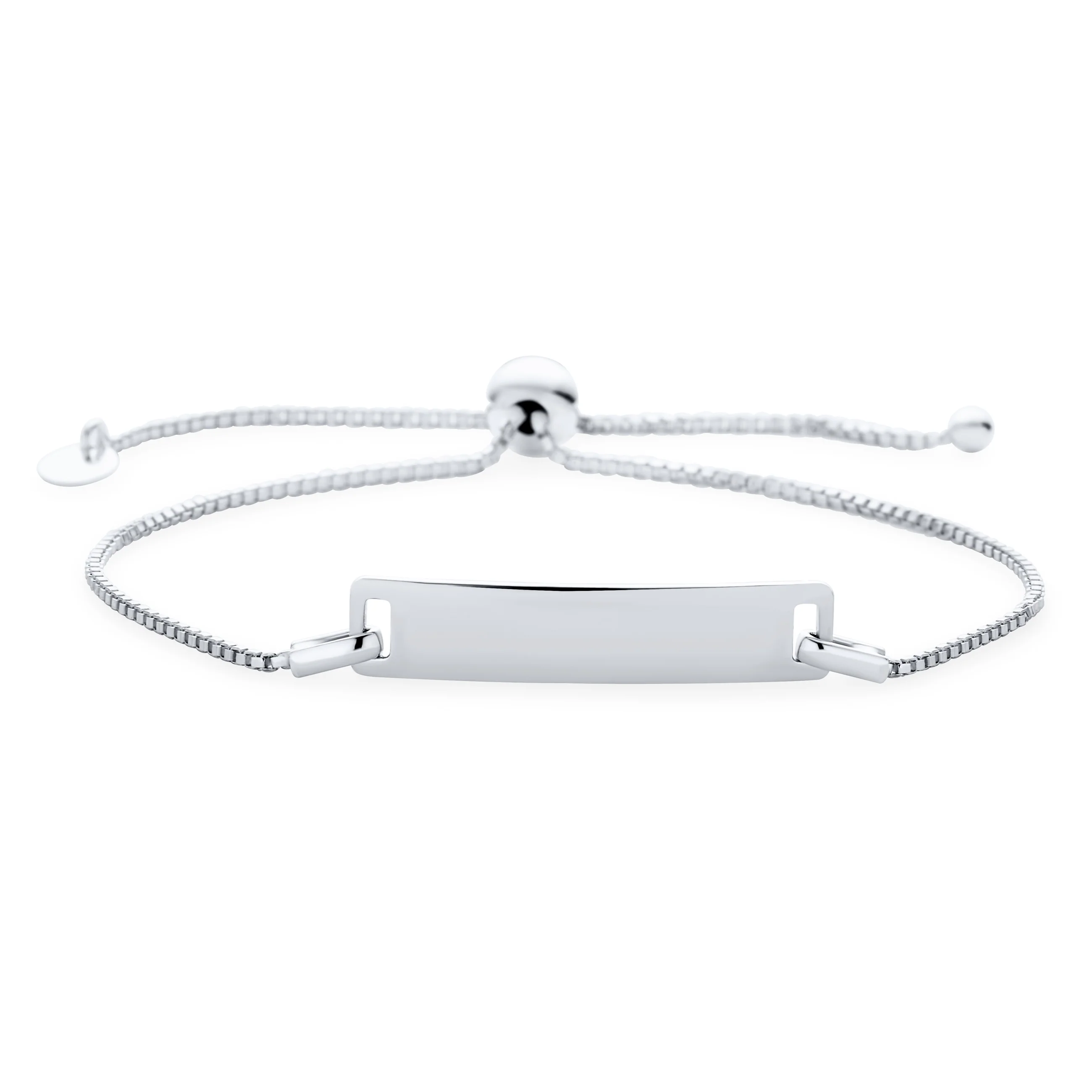 Set of 2 Thin ID Bolo Bracelet Set for Mother & Daughter 7 Inch Sterling Silver - Image 3
