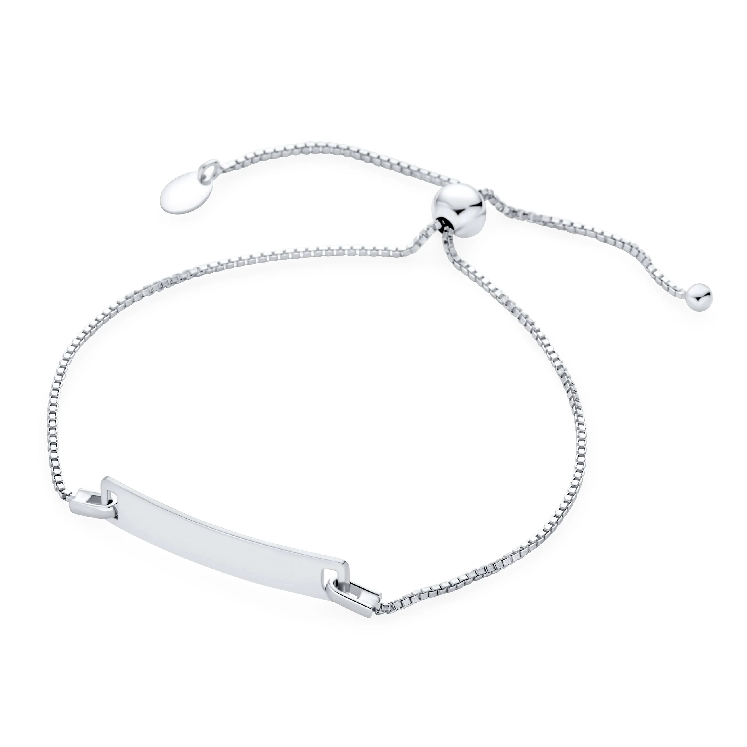 Set of 2 Thin ID Bolo Bracelet Set for Mother & Daughter 7 Inch Sterling Silver - Image 4