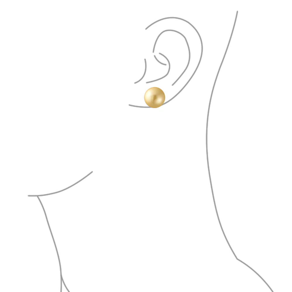 Set of 3 Light Yellow White Black Simulated Pearl Drop Ball Earrings Silver 10MM - Image 5