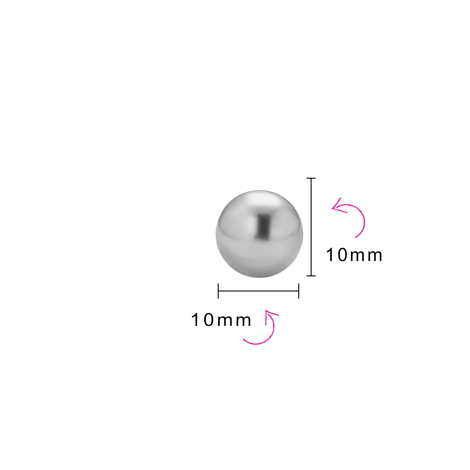 Set of 3 Light Yellow White Black Simulated Pearl Drop Ball Earrings Silver 10MM - Image 8