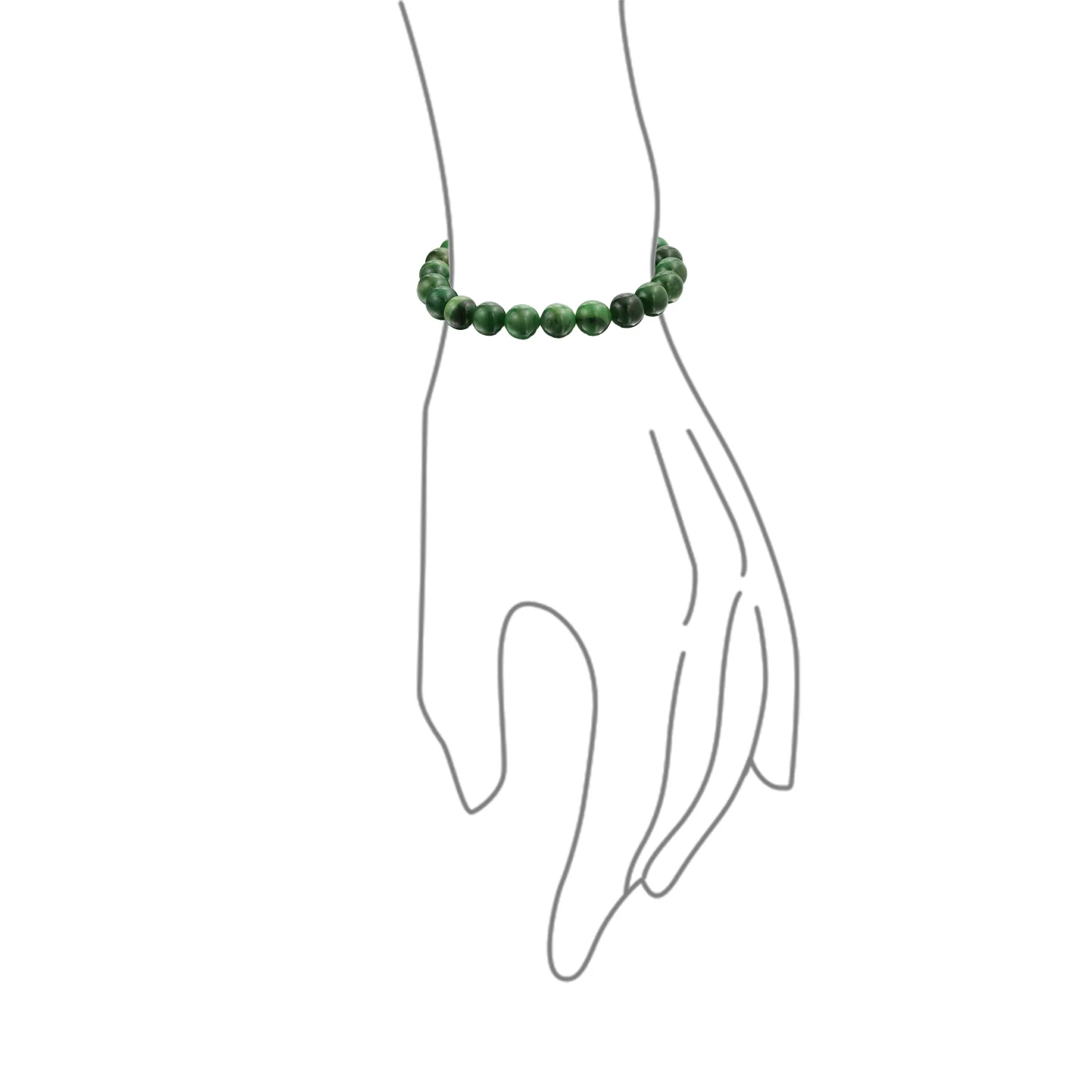 Set of 3 Natural Stone Bead Stretch Bracelets - Stackable - Image 18