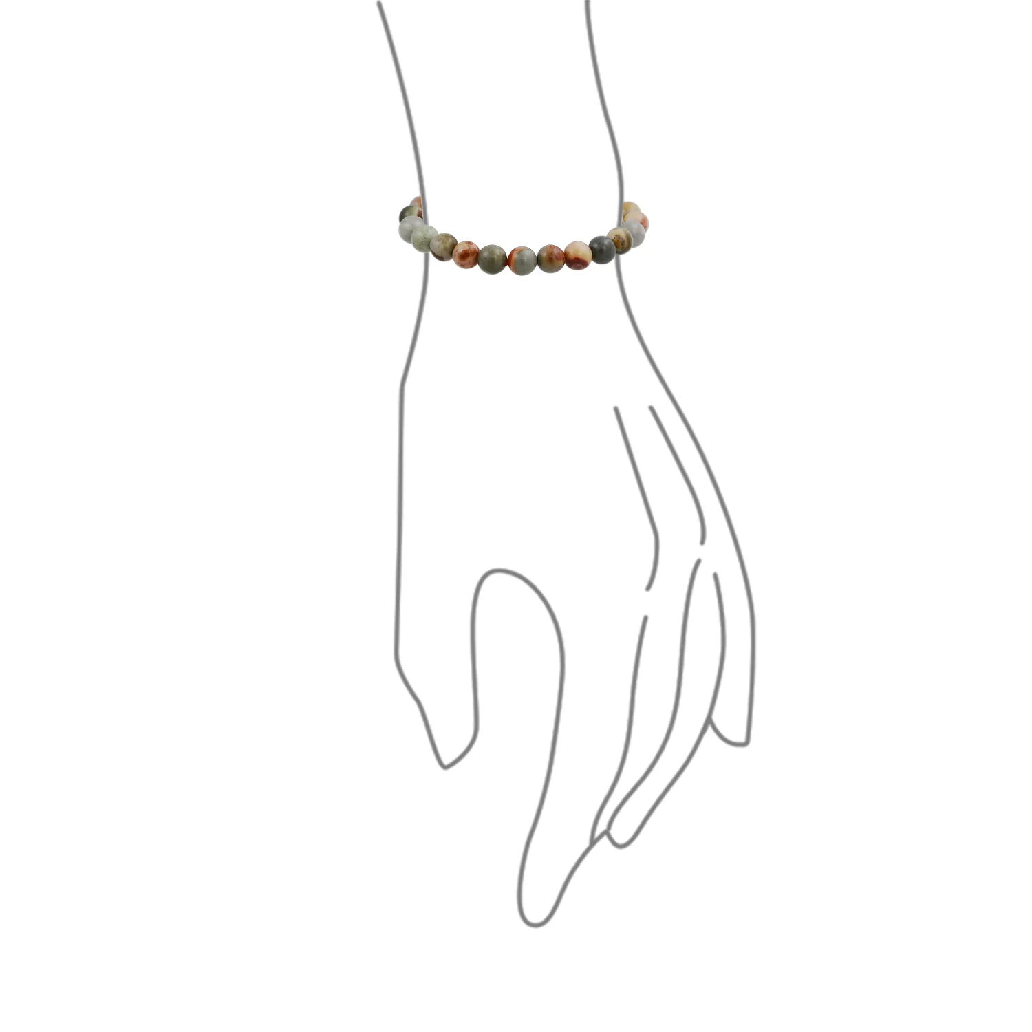 Set of 3 Natural Stone Bead Stretch Bracelets - Stackable - Image 21