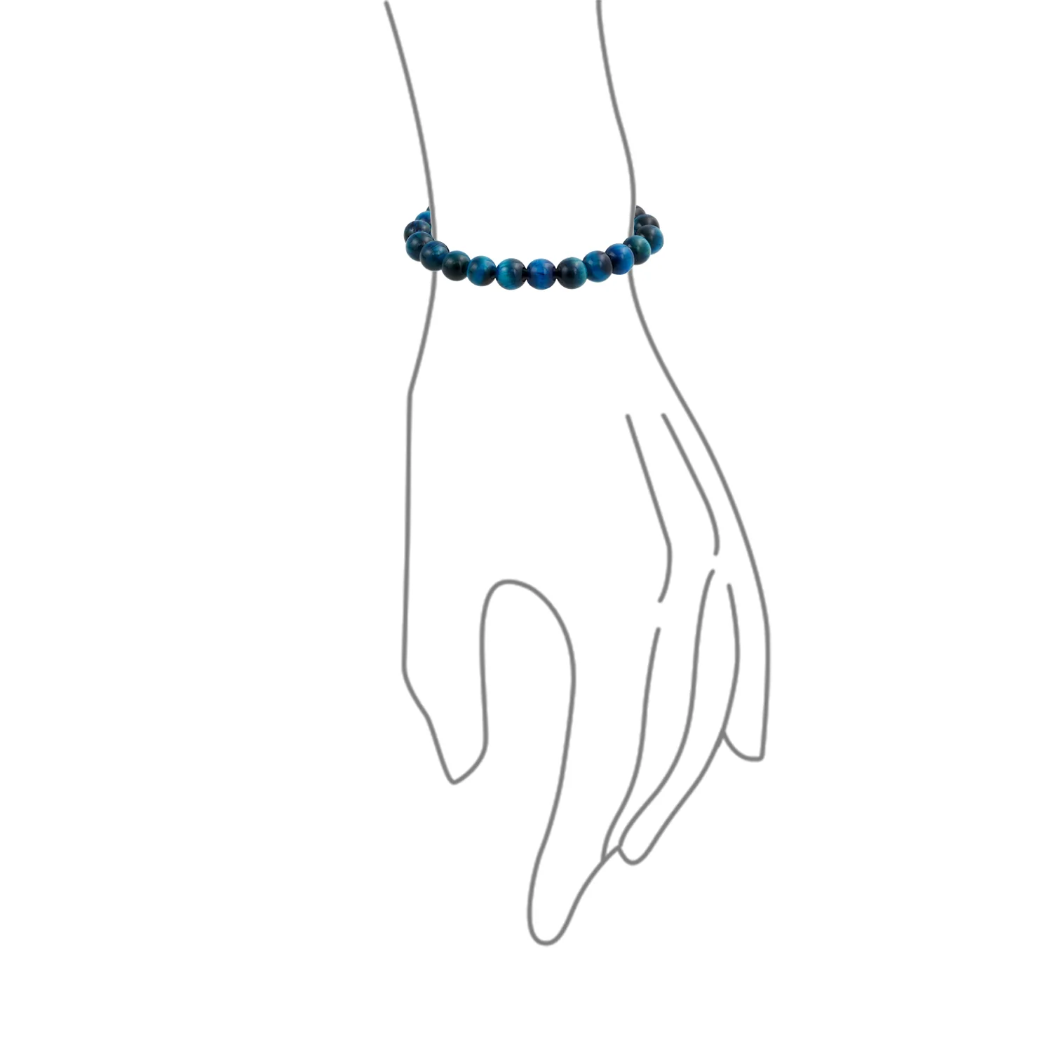 Set of 3 Natural Stone Bead Stretch Bracelets - Stackable - Image 22