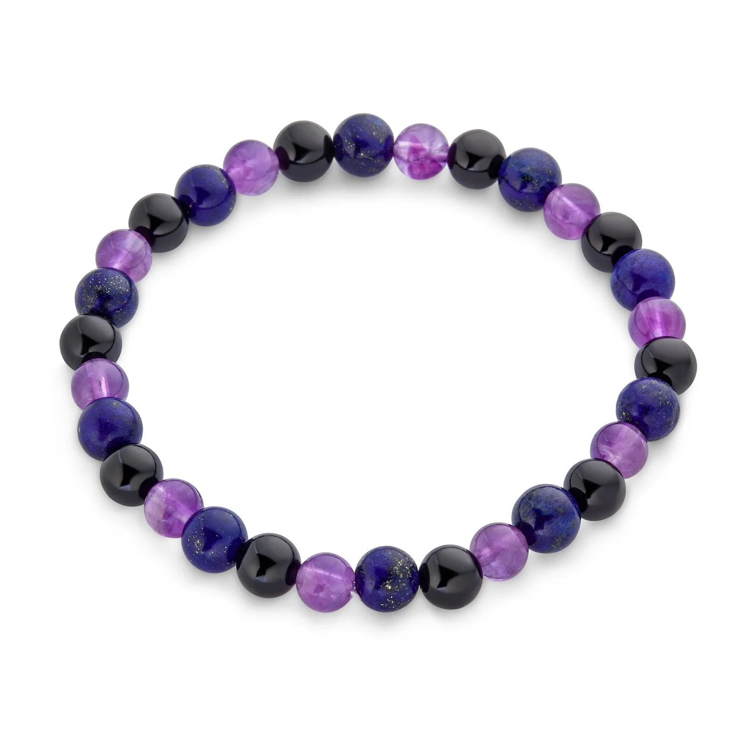 Set of 3 Natural Stone Bead Stretch Bracelets - Stackable - Image 25