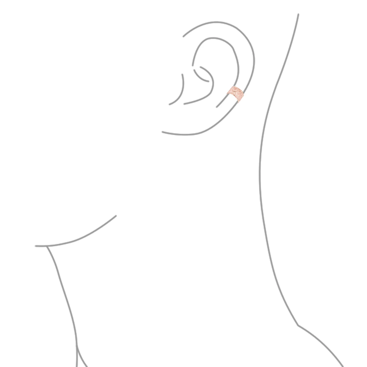 Set of 4 Boho Celtic Knot Triskele Ear Cuff Cartilage Earring Rose Gold Plated - Image 3