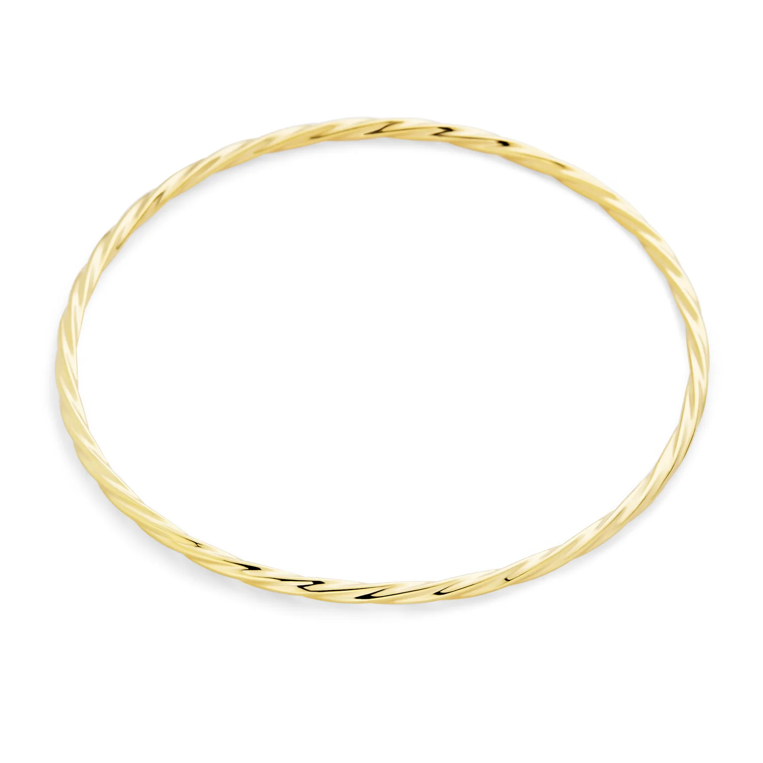 Set of 3 Simple Thin Twist Stacking Bangle Round 2.5MM - Image 3