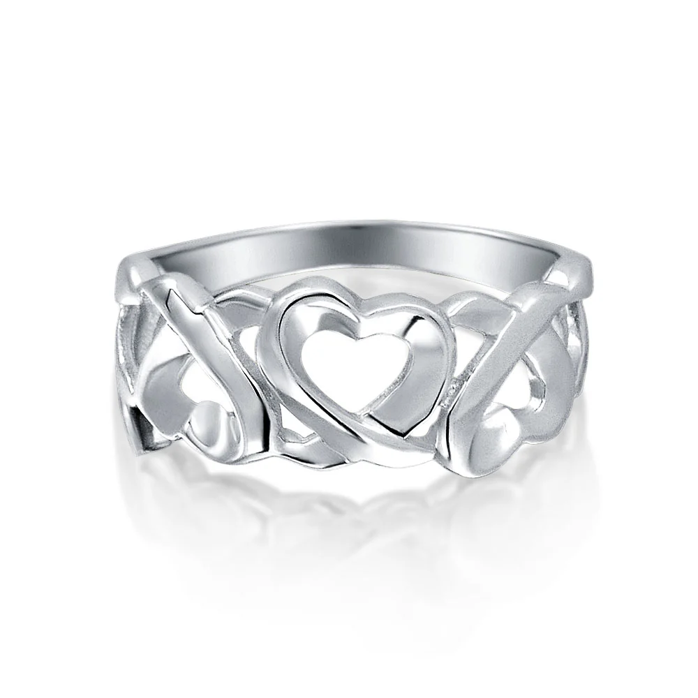 Friendship Ring Open Heart Huggies & Kisses XO Eternity Band - Image 2