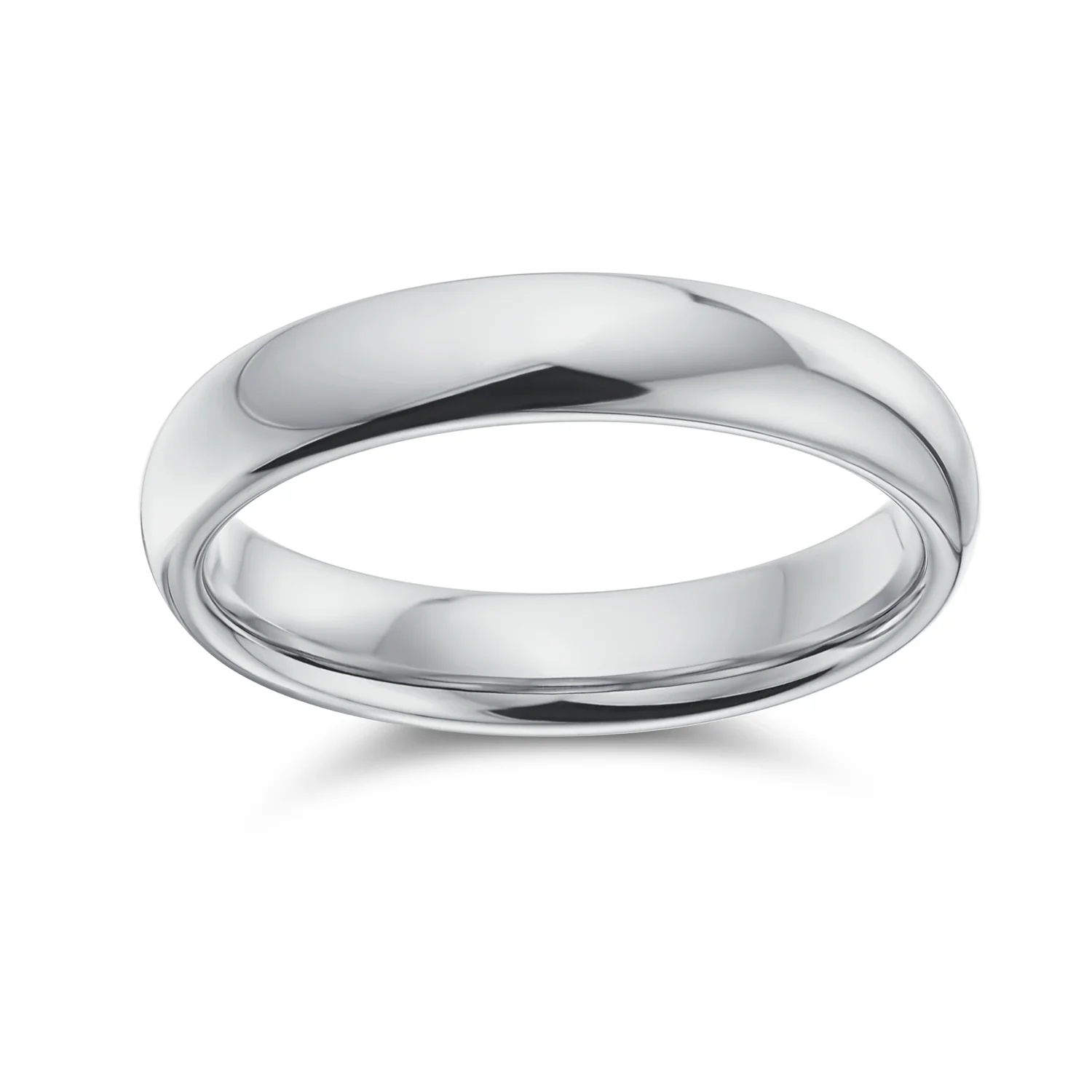 Unisex Classic Minimalist Dome Sterling Silver Ring for Couples Wedding Band - Image 8