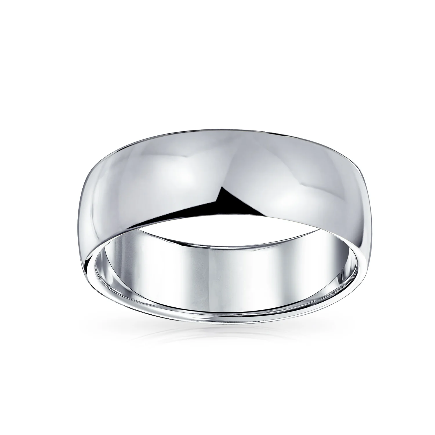 Plain 5MM Classic Dome Wedding Band Ring .925 Sterling Silver Comfort Fit - Image 5