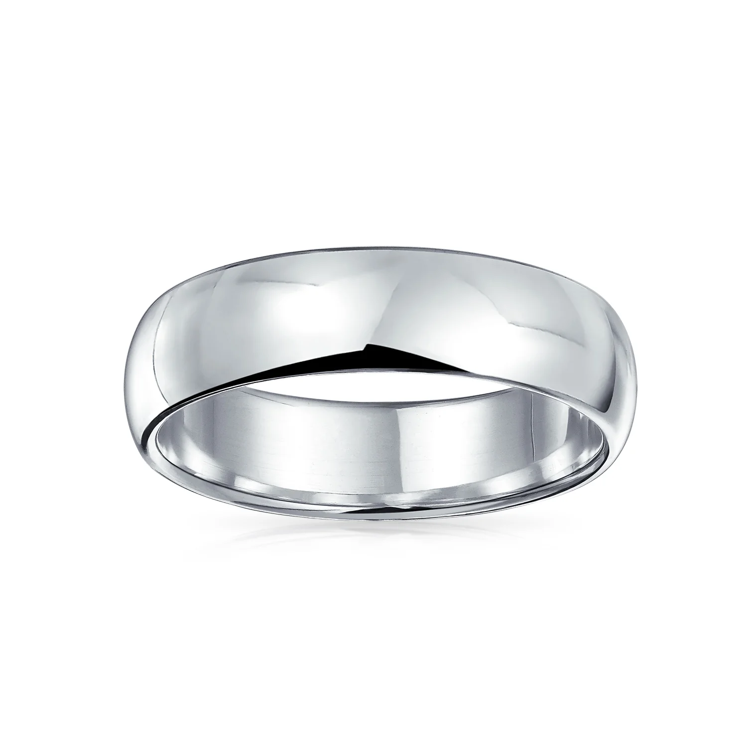 Plain 5MM Classic Dome Wedding Band Ring .925 Sterling Silver Comfort Fit - Image 6