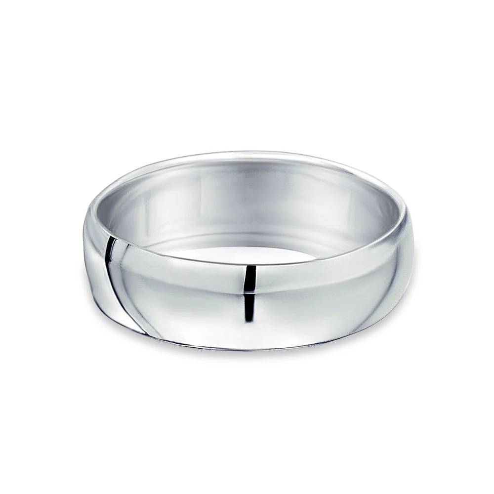 Plain 5MM Classic Dome Wedding Band Ring .925 Sterling Silver Comfort Fit - Image 7