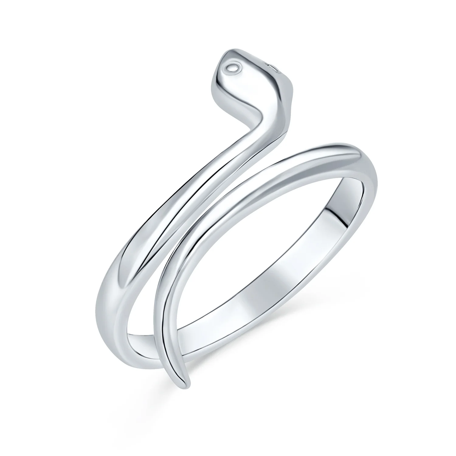 Delicate Snake Wrap 1MM Stackable Knuckle Midi Band Ring Gold Plated Sterling Silver - Image 4