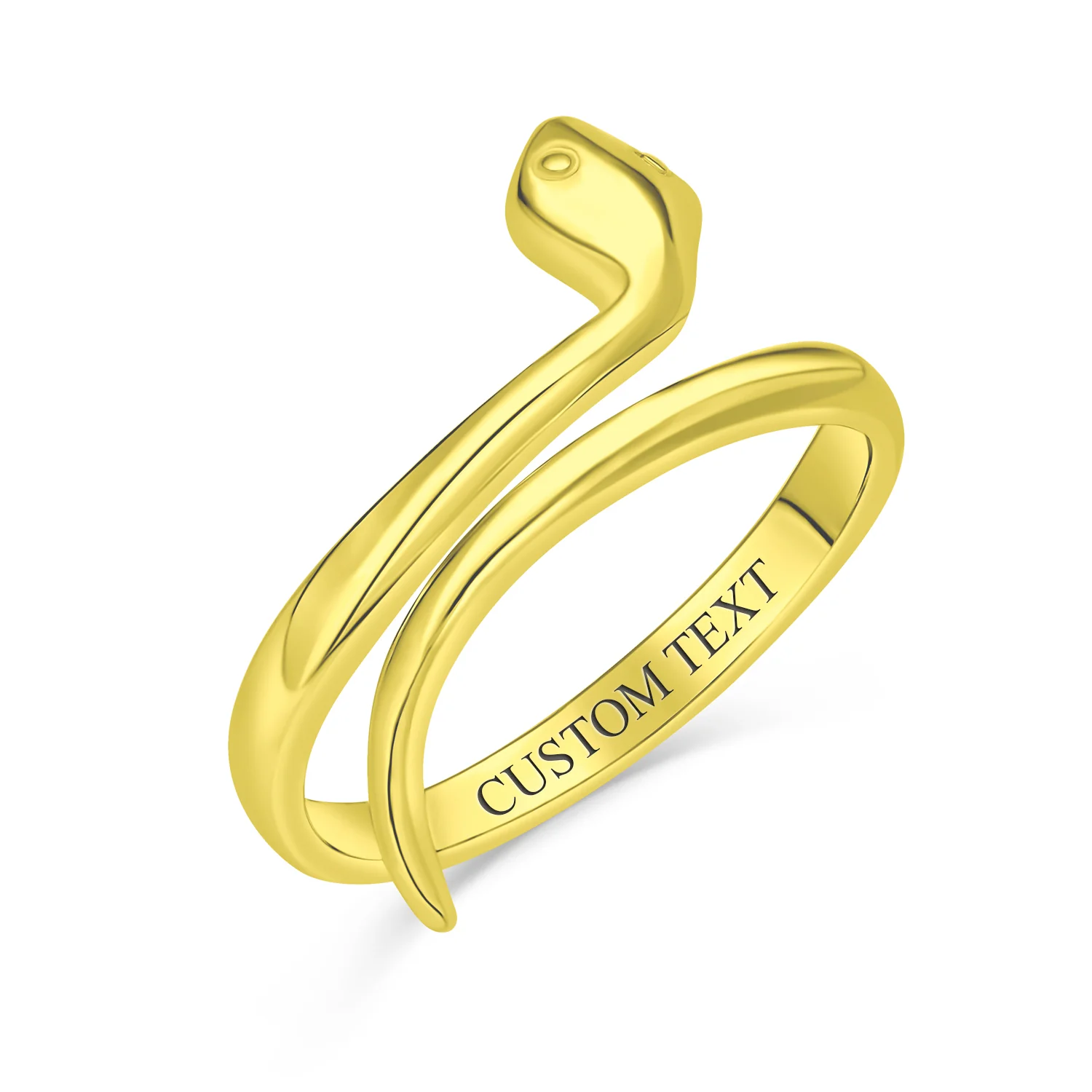 Delicate Snake Wrap 1MM Stackable Knuckle Midi Band Ring Gold Plated Sterling Silver - Image 5